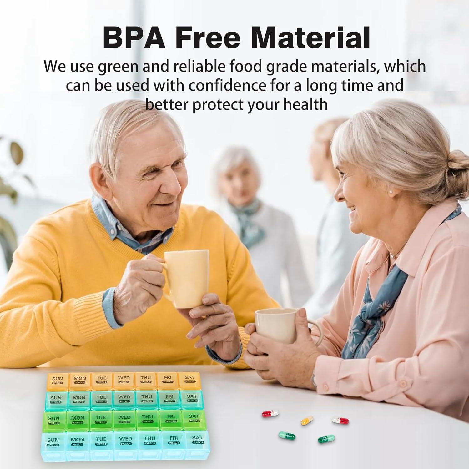 Organizador de Pastillas Mensual Surfand 28 Días 4 Tiempos