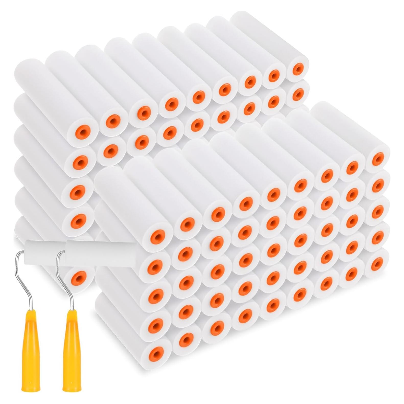 100 Pcs Rodillo de Pintura de Espuma 10 cm JOUTYFOR Blanco