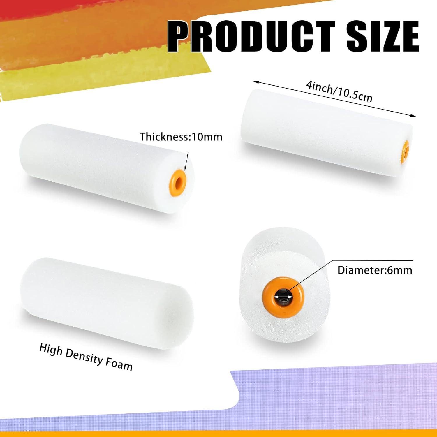 40 Fundas de Rodillo de Pintura Mini Nuogo 10.16 cm Alta Densidad