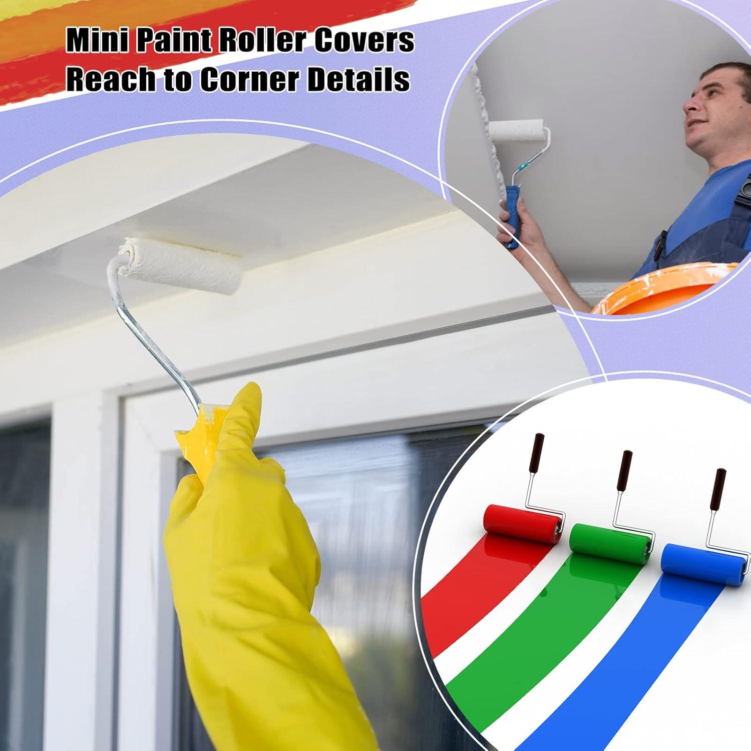 40 Fundas de Rodillo de Pintura Mini Nuogo 10.16 cm Alta Densidad