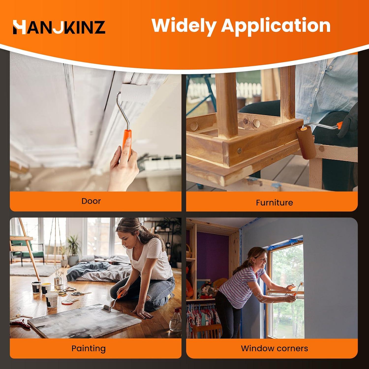 Kit de Rodillo de Pintura 2" HANJKINZ 19 Piezas Alta Densidad