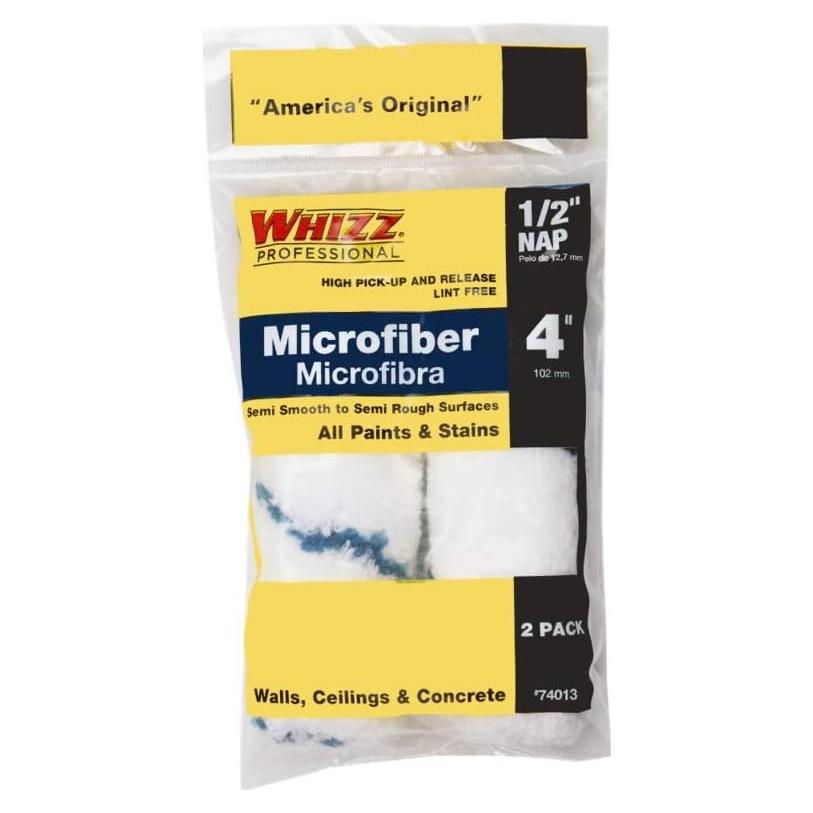 Mini Rodillo de Microfibra Whizz 74013 10.16 cm 2 Piezas