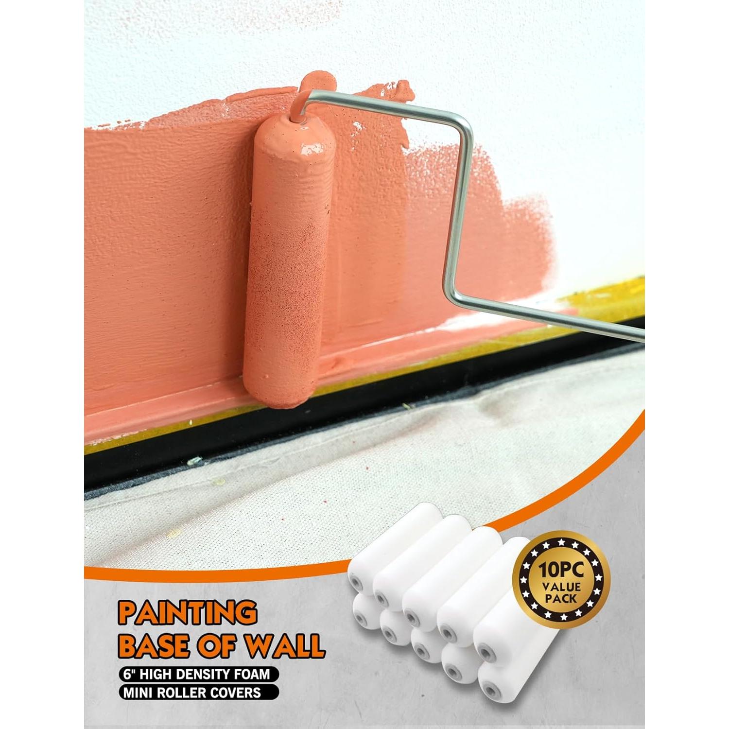 Cubiertas de Rodillo de Pintura ROLLINGDOG 15.24 cm - 10 Piezas