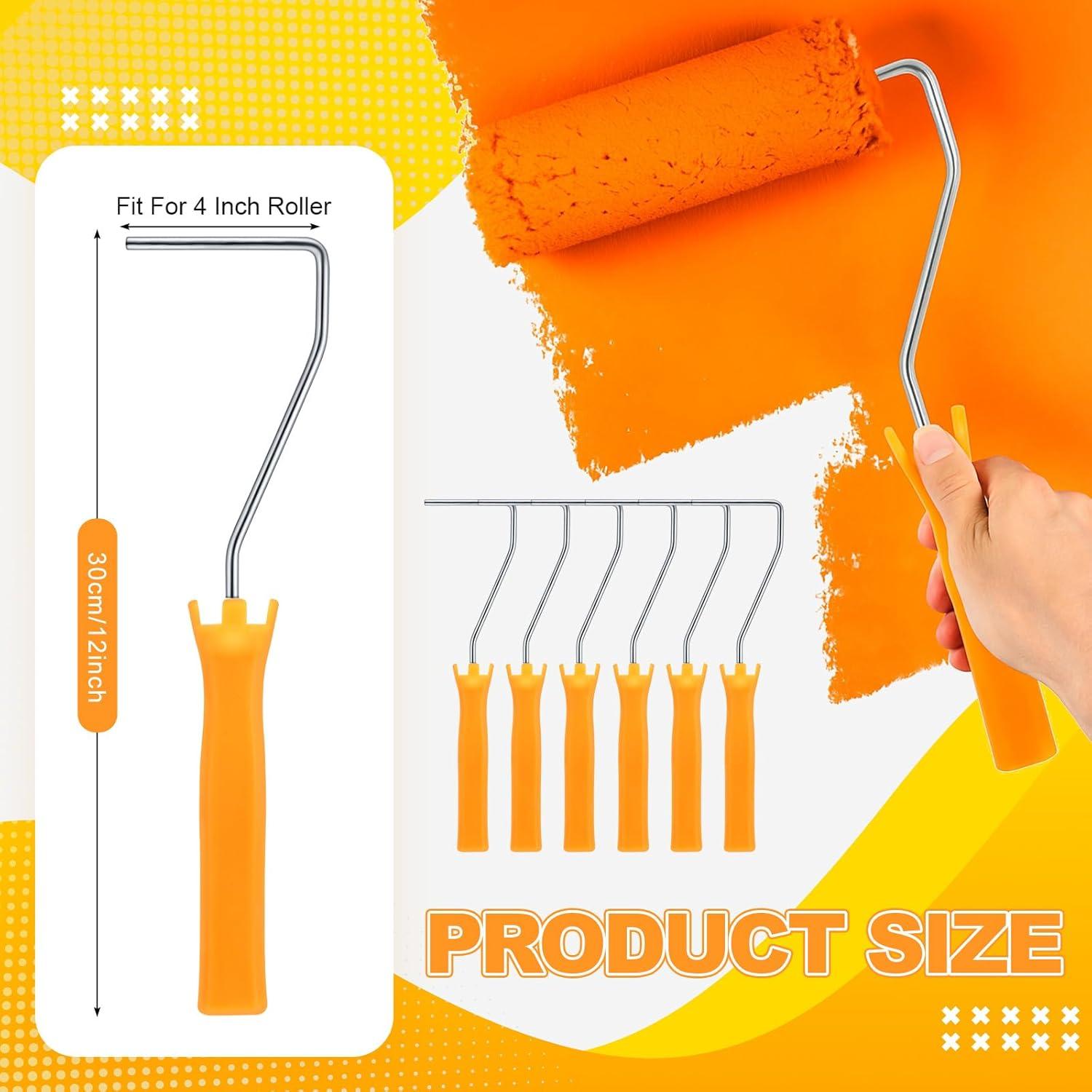 48 Marcos de Rodillo de Pintura Leumoi 10 cm Amarillo