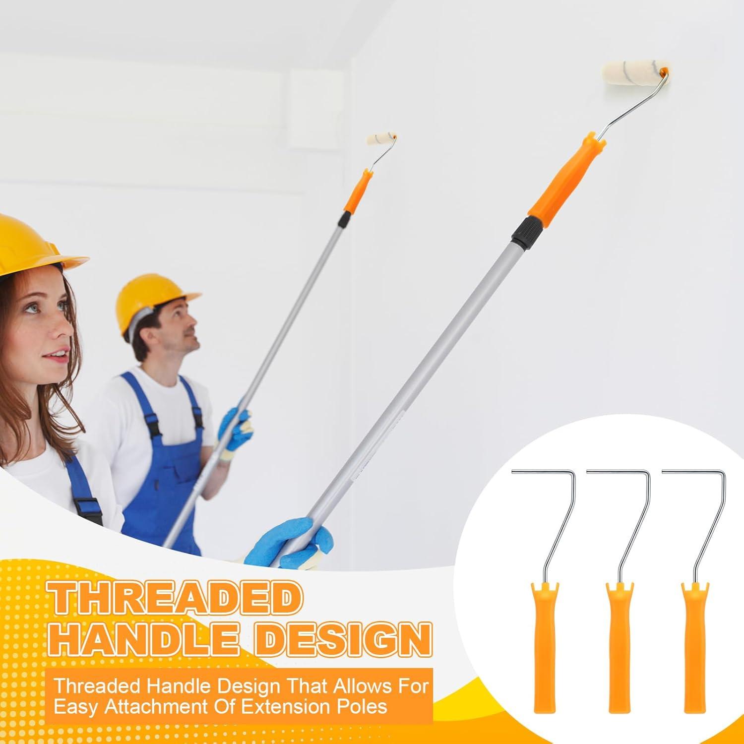 48 Marcos de Rodillo de Pintura Leumoi 10 cm Amarillo