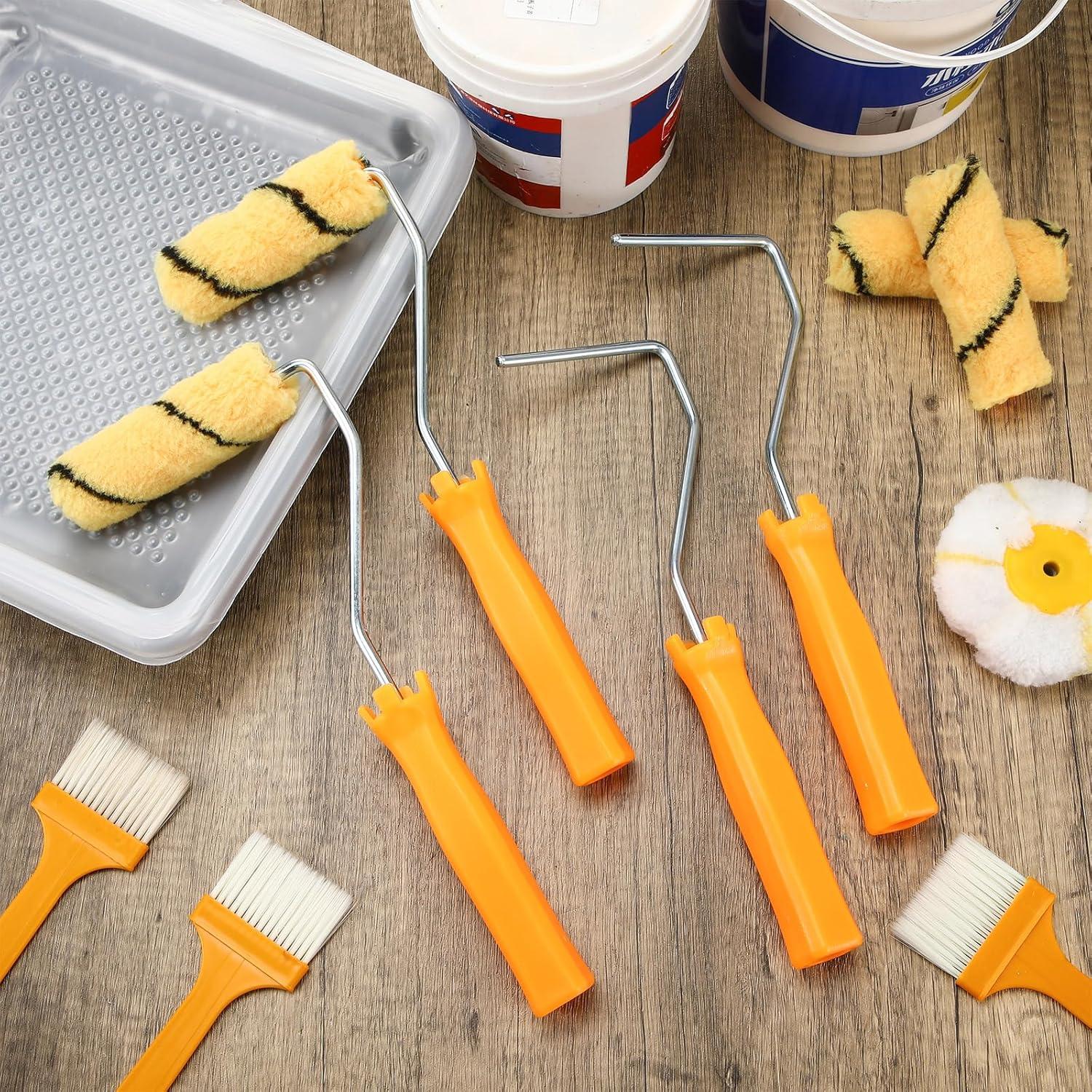 48 Marcos de Rodillo de Pintura Leumoi 10 cm Amarillo