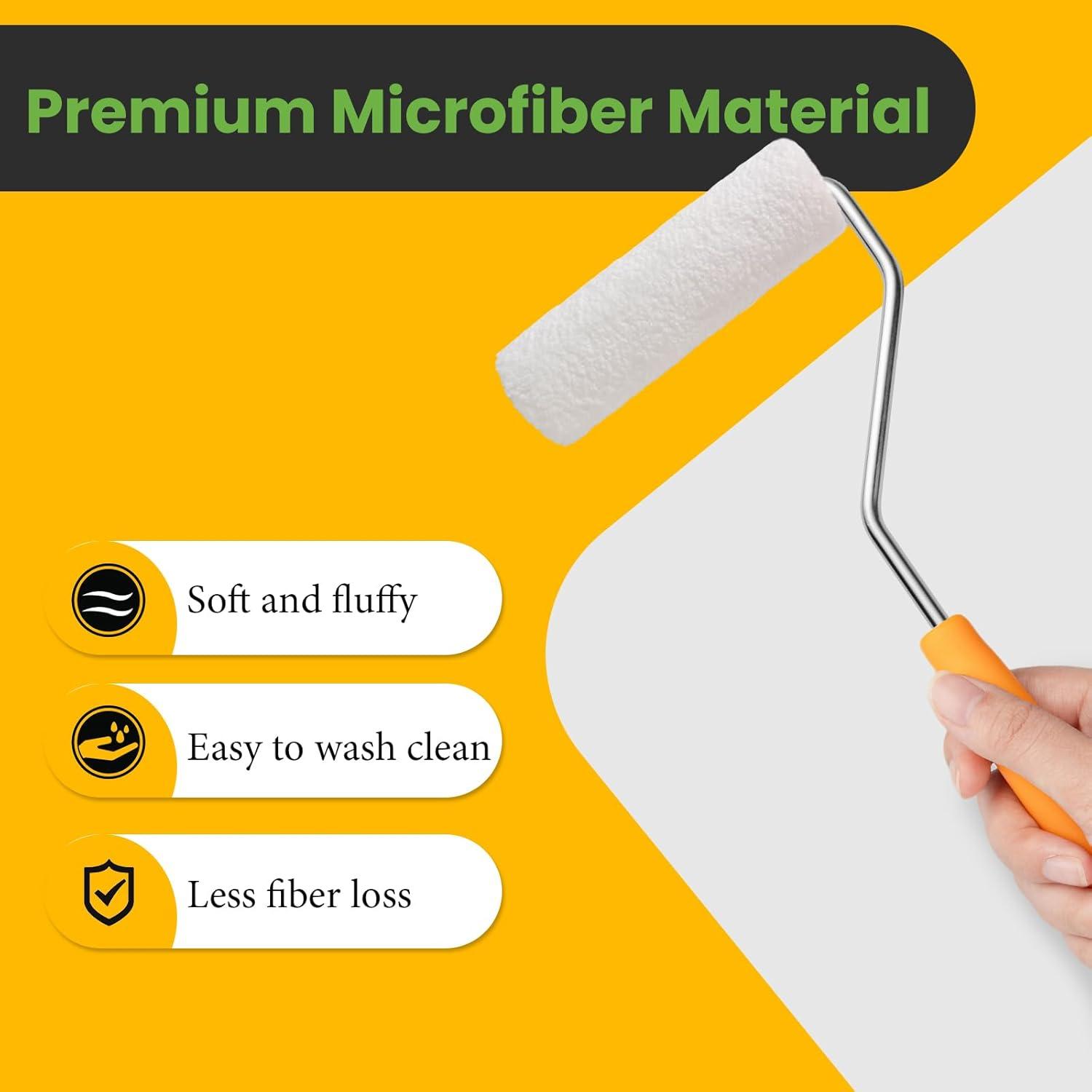 Fundas de Rodillo de Pintura Mister Rui 10 Piezas 4" Microfibra