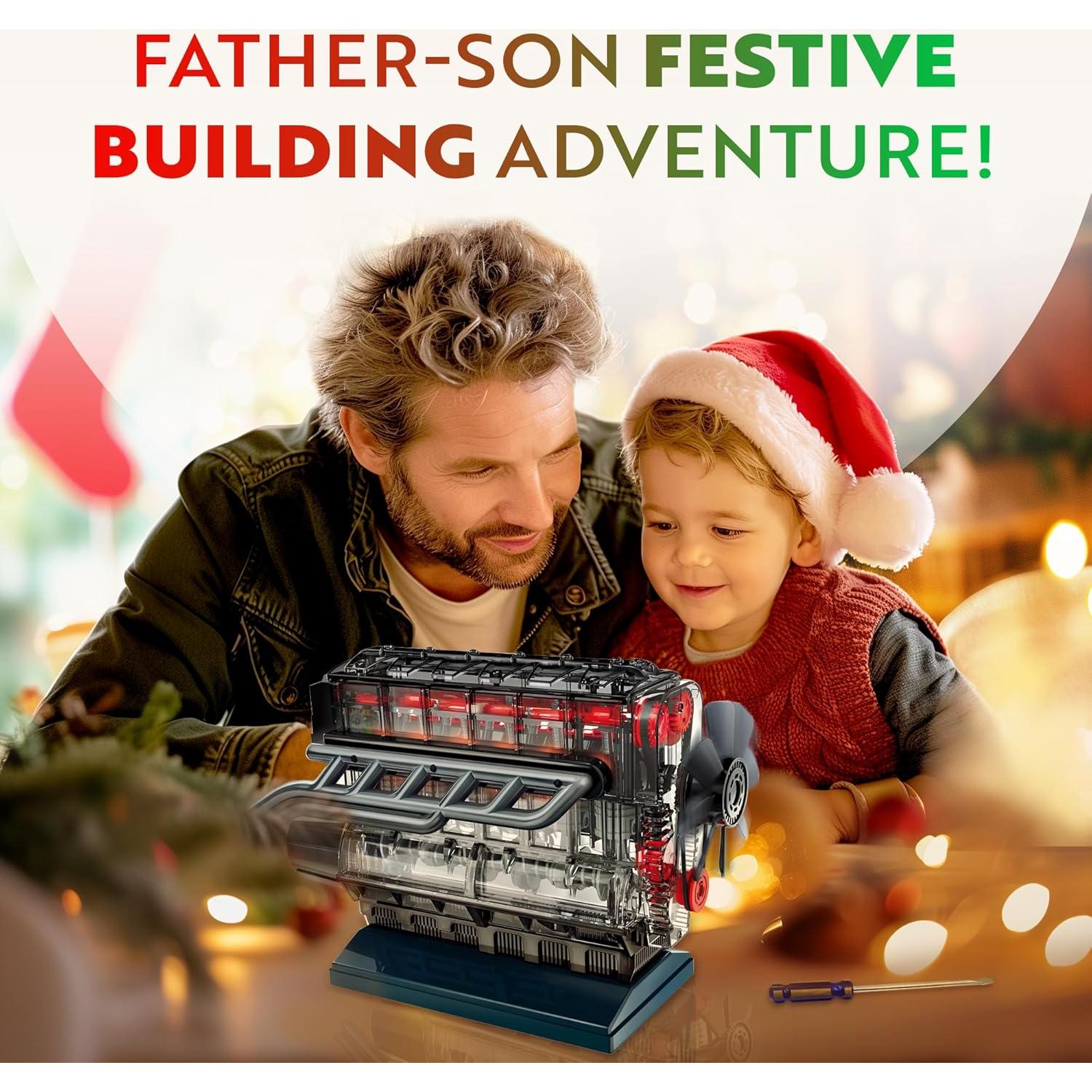 Kit Motor Inline 6 Playz - 230 Piezas STEM para Niños y Adultos