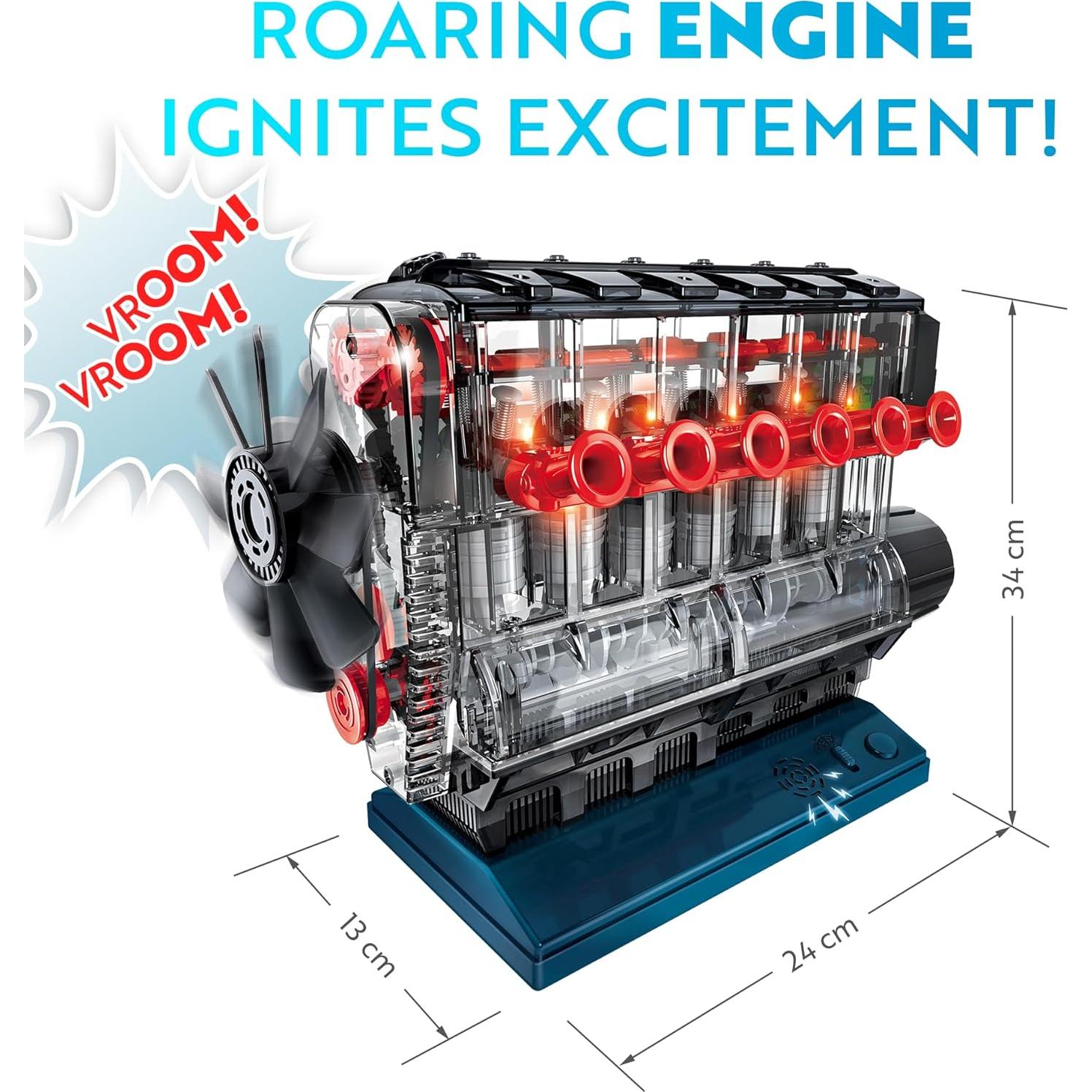 Kit Motor Inline 6 Playz - 230 Piezas STEM para Niños y Adultos