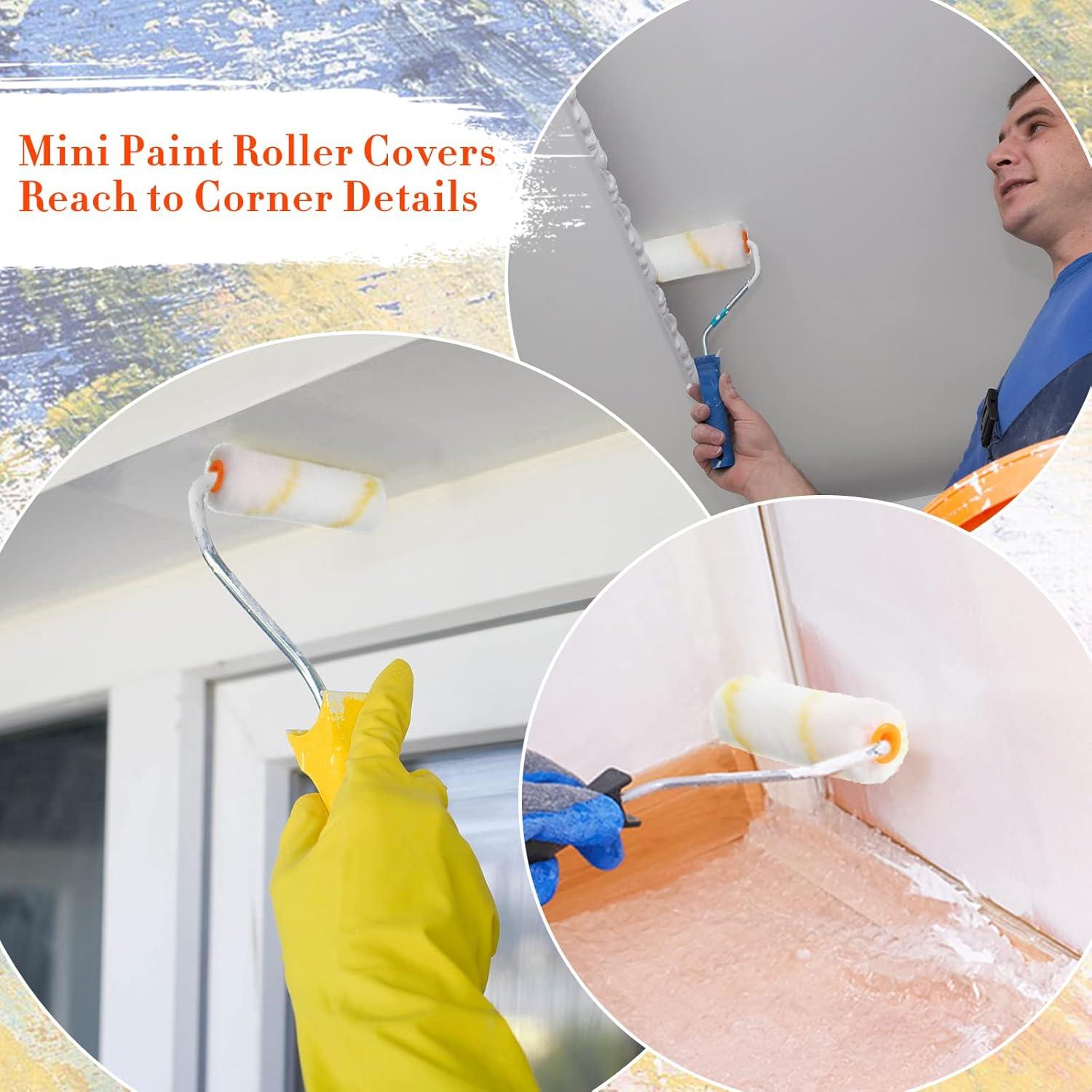 Kit 150 Cubiertas de Rodillo de Pintura 4" Nuogo Microfibra