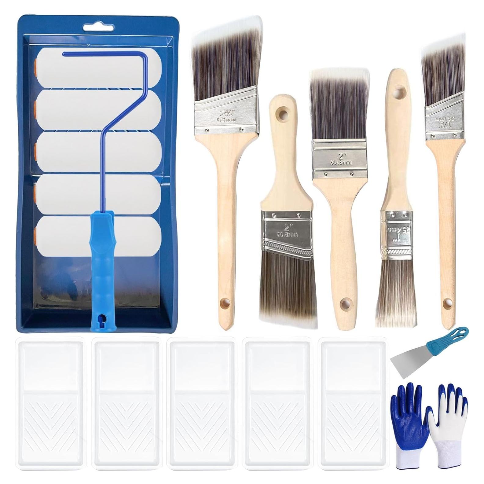 Kit de Rodillo de Pintura de Espuma 18 Piezas 4" DBYANAN