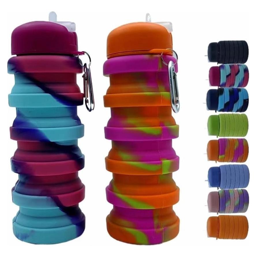 Botellas de Agua Plegables 2 Pack Dontinhu 500ml Camuflaje