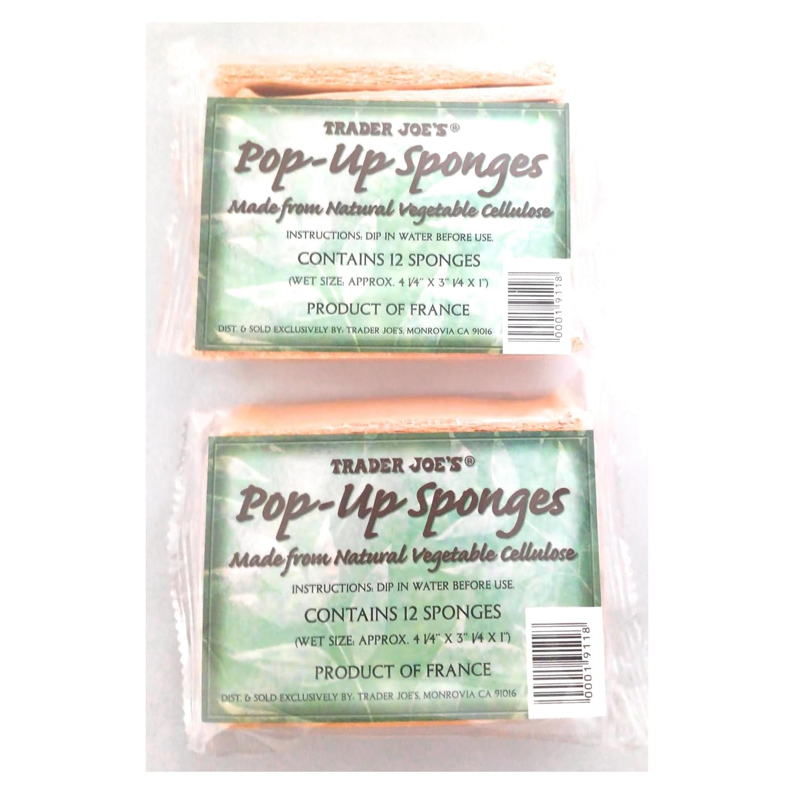 Esponjas Pop-Up Trader Joe's de Celulosa Natural, 12 Unidades