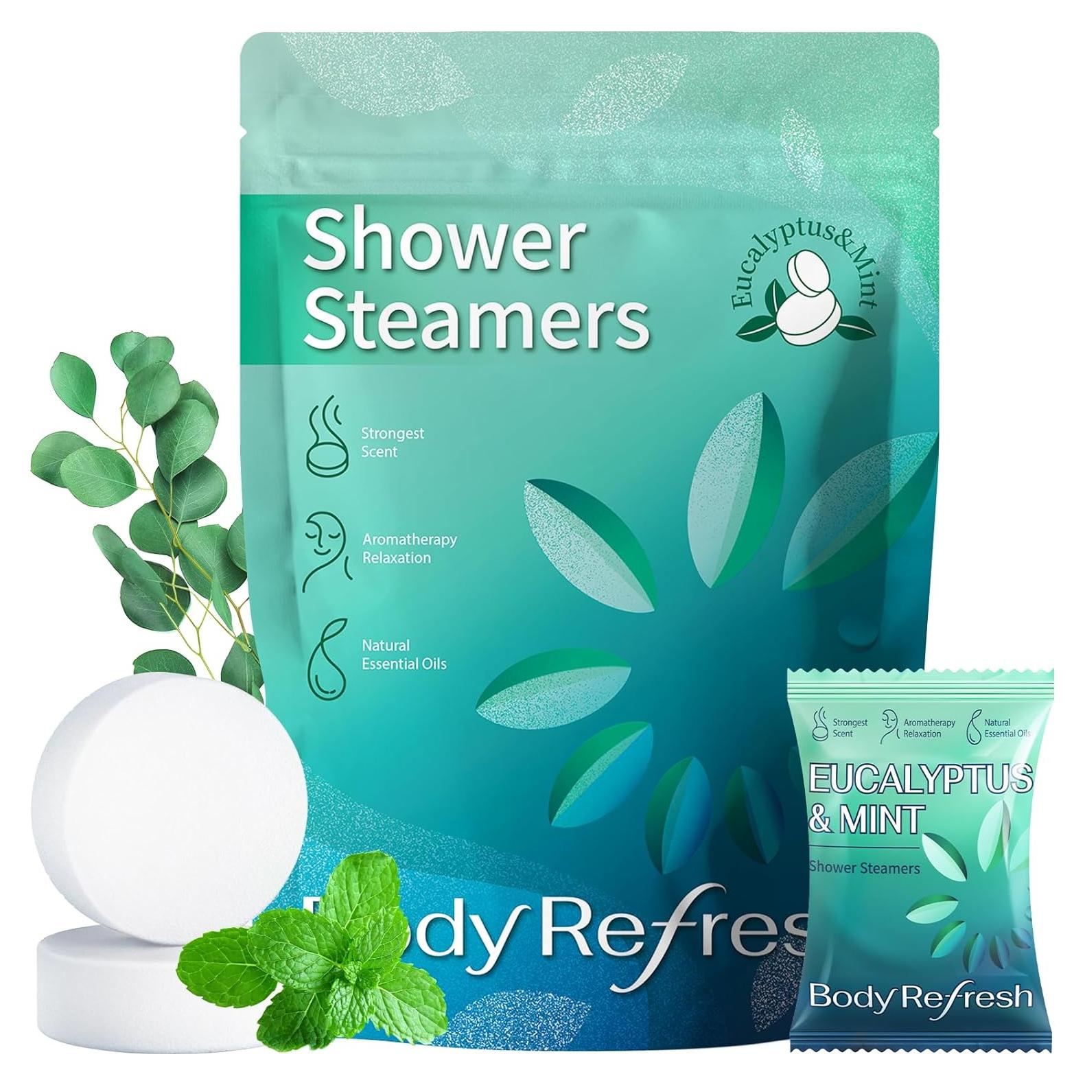 Bombas de Ducha Aromaterapia Eucalipto y Menta BodyRefresh - 18 Paquetes