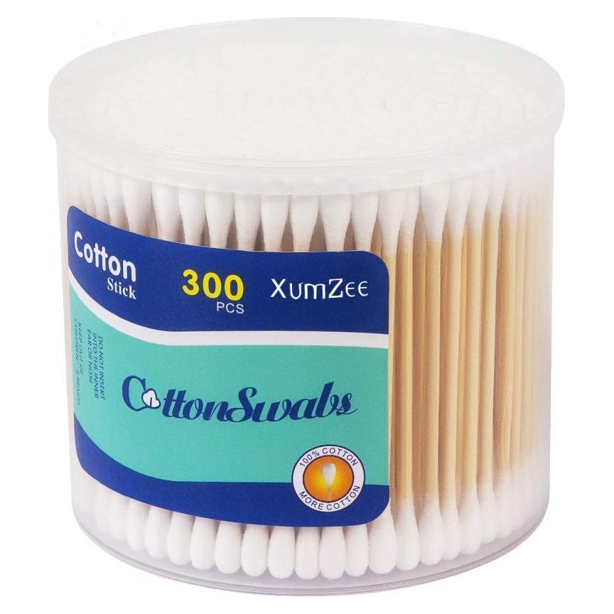 Bastones de Algodón Xumzee 300ct con Mango de Bambú