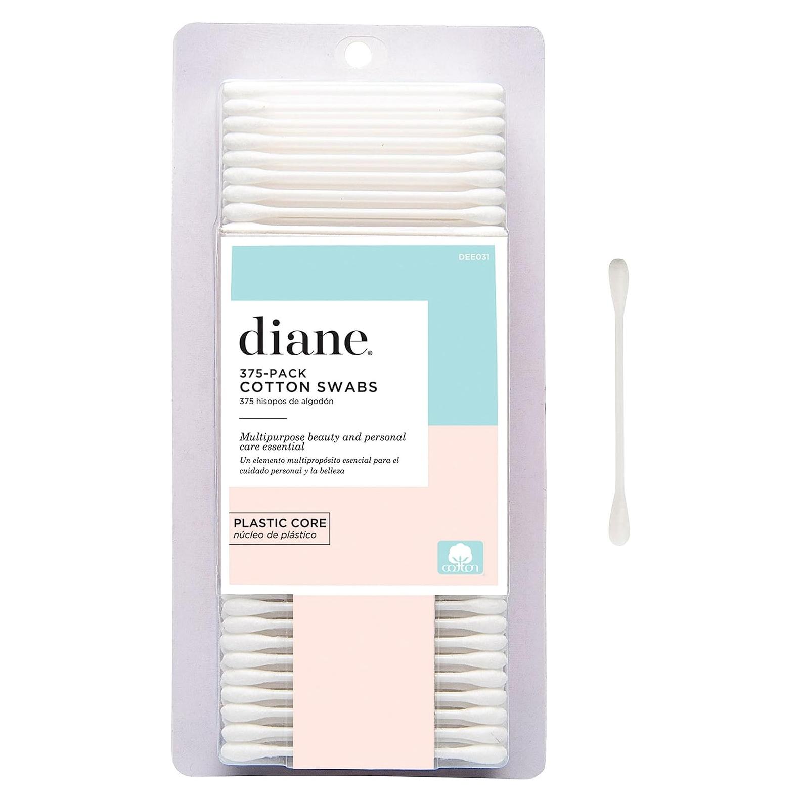 Hisopos de Algodón Diane 375 Unidades para Belleza y Cuidado Personal
