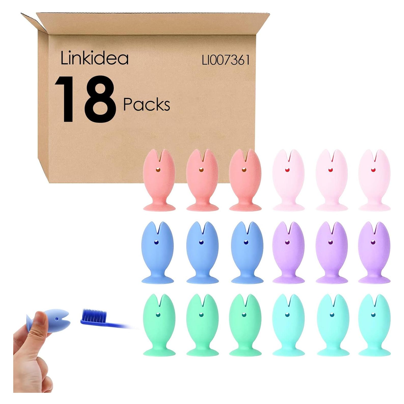 Soporte de Cepillo de Dientes Mini Pez Linkidea x18 Silicona