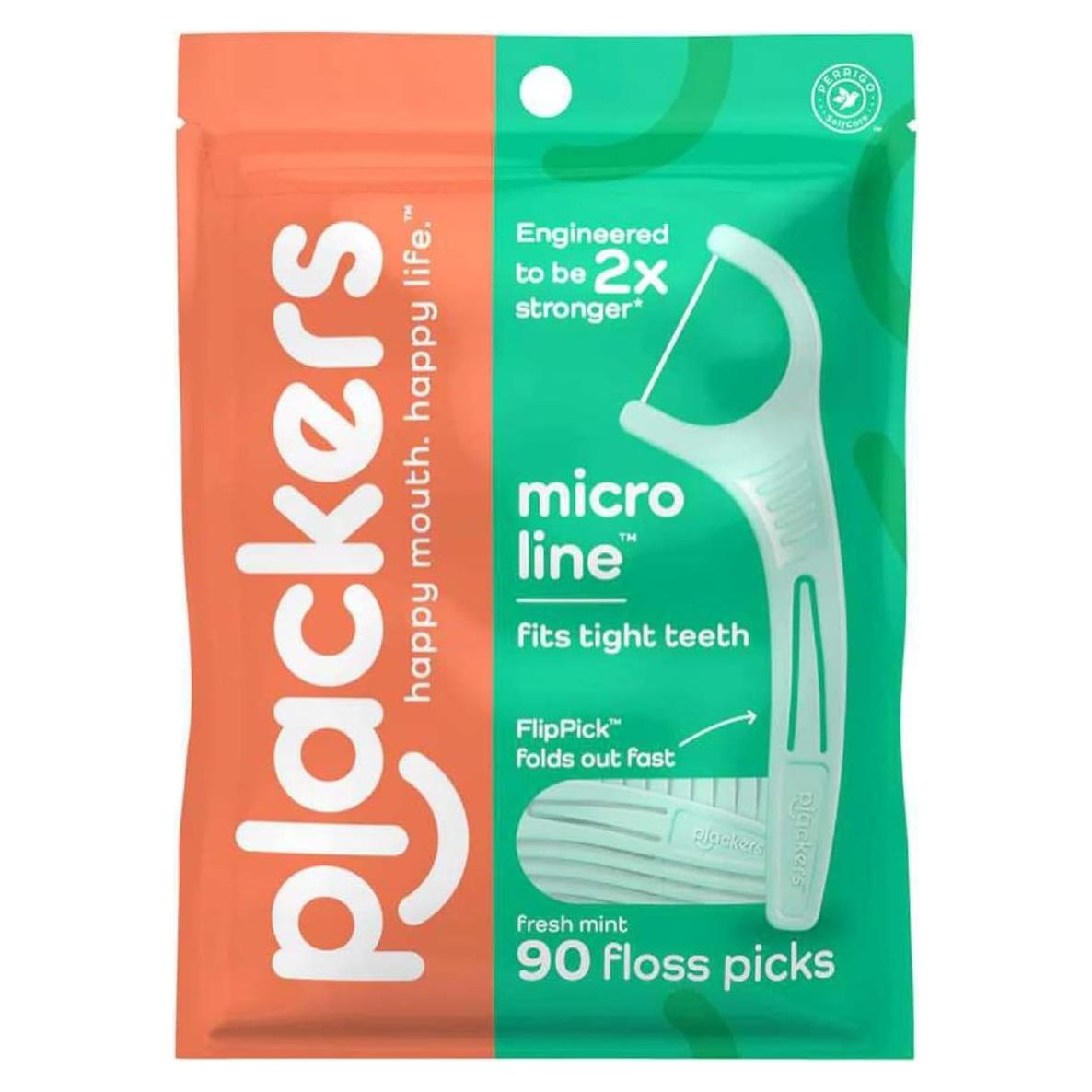 Hilo Dental Micro Menta Plackers - Paquete de 270 Unidades