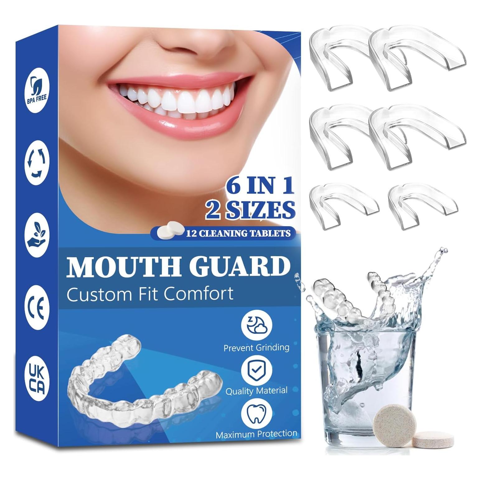 Protector Bucal Nocturno Mitreal para Rechinar Dientes con 12 Tabletas