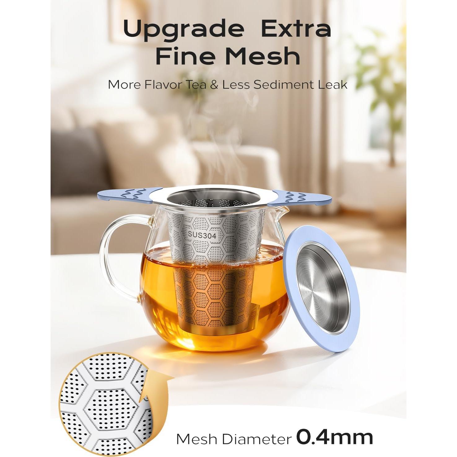 Infusor de Té CTIANWXY Acero Inoxidable con Mangos de Silicona