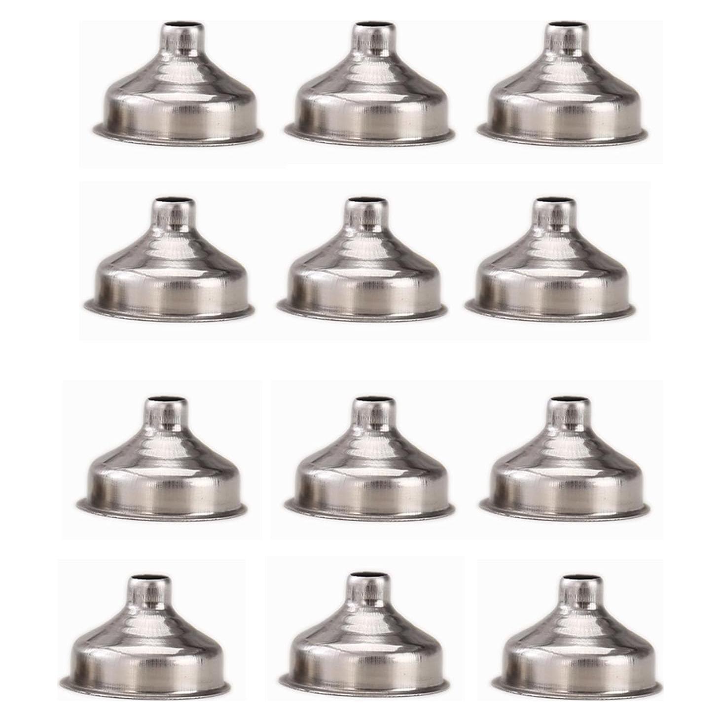 12 Mini Embudos Acero Inoxidable 3.68 cm YIKANGHENG