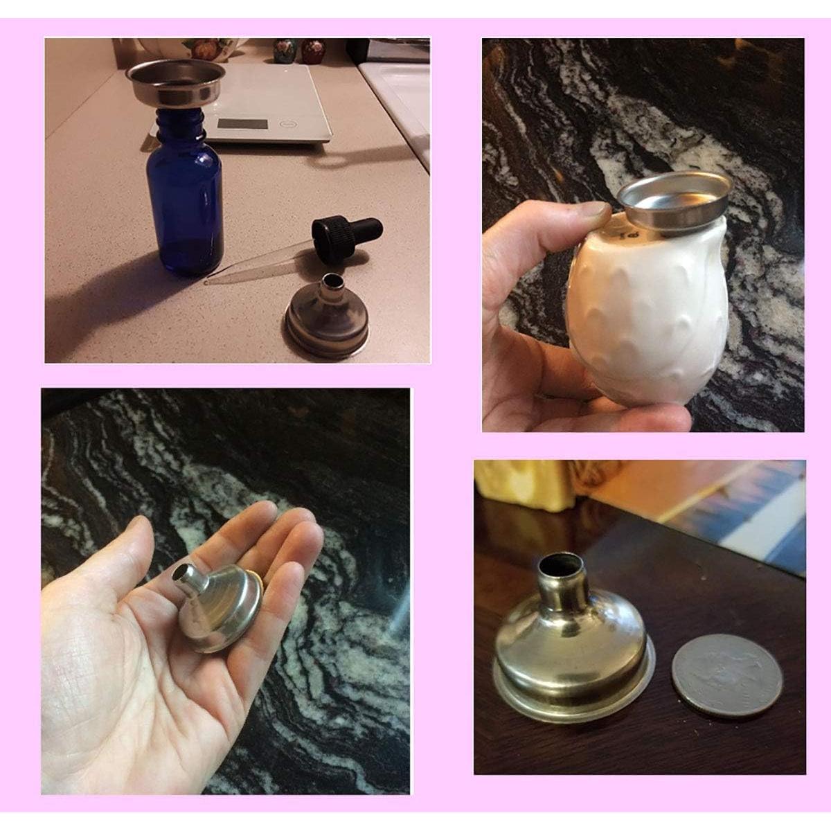 12 Mini Embudos Acero Inoxidable 3.68 cm YIKANGHENG