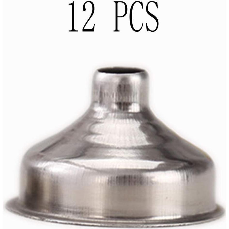 12 Mini Embudos Acero Inoxidable 3.68 cm YIKANGHENG