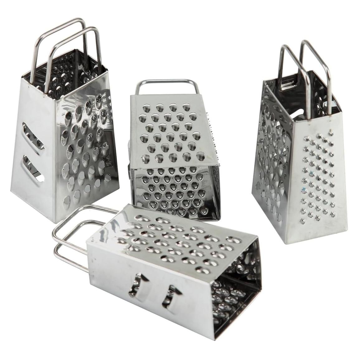 Juego de 4 Ralladores de Acero Inoxidable Dranvosk Mini