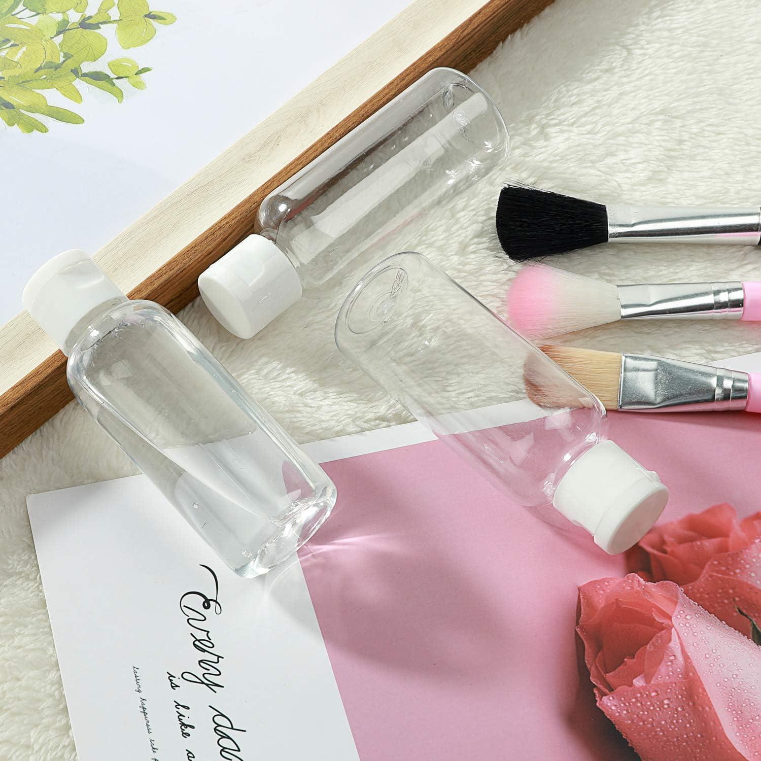 30 Botellas de Plástico 60 ml Dabacc Transparentes a Prueba de Fugas