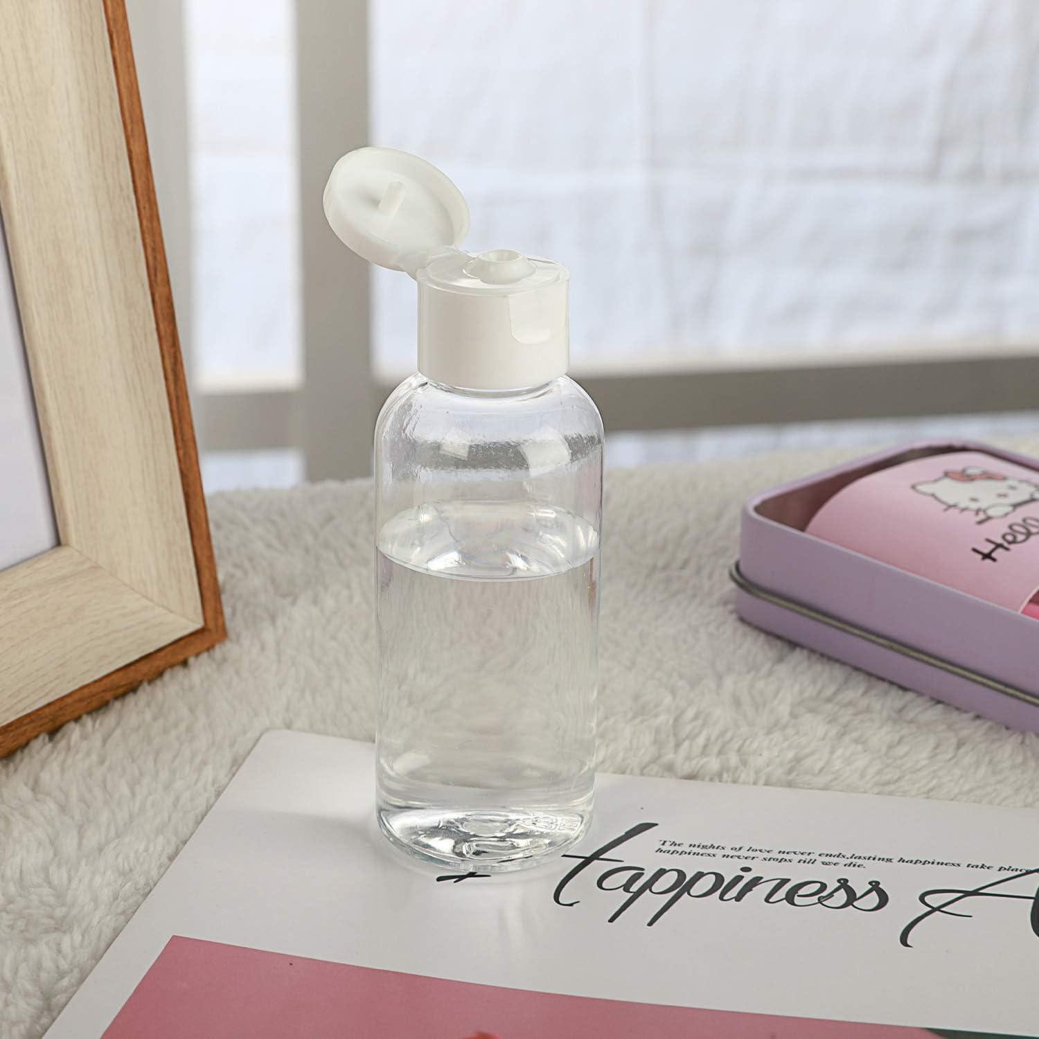 30 Botellas de Plástico 60 ml Dabacc Transparentes a Prueba de Fugas