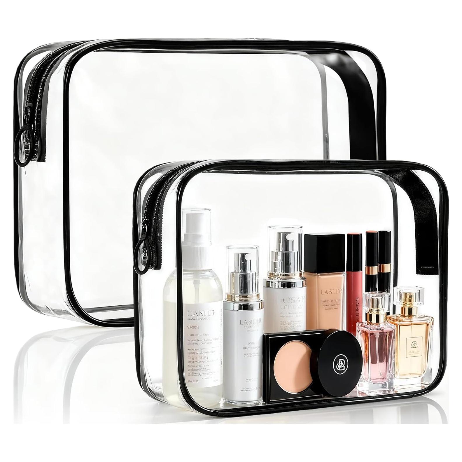 Bolsa de Maquillaje Transparente Ploimyur - 2 Piezas TSA