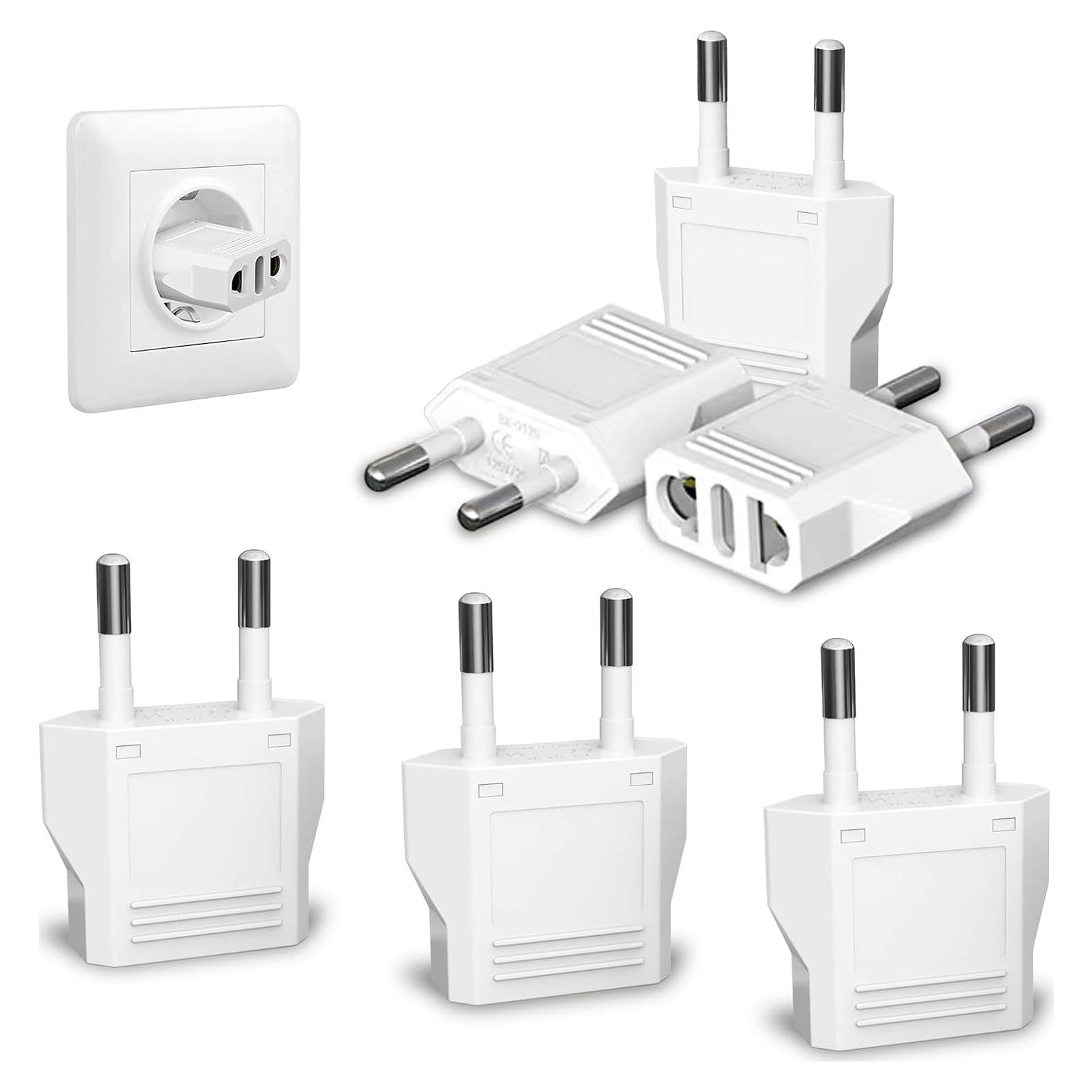 Adaptador de Enchufe de Viaje MIKWOAB Tipo C - 6 Piezas