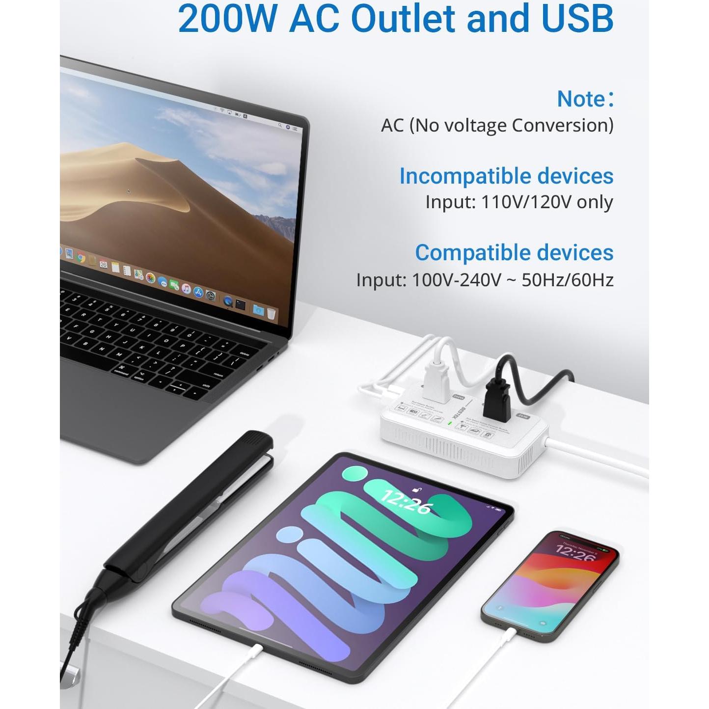 Convertidor de Voltaje Universal BESTEK 2000W 220V a 110V