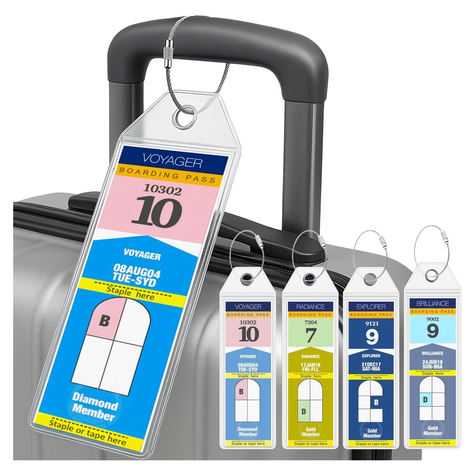 Soportes de Etiqueta de Equipaje Crucero Cruise On - Paquete de 4