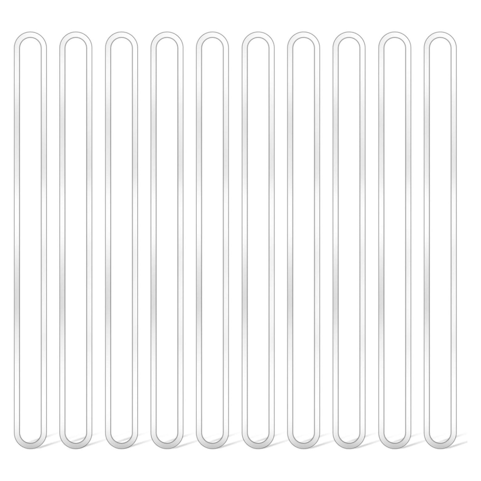 10 Correas de Etiquetas de Equipaje Transparentes SynHHergyx 15 cm