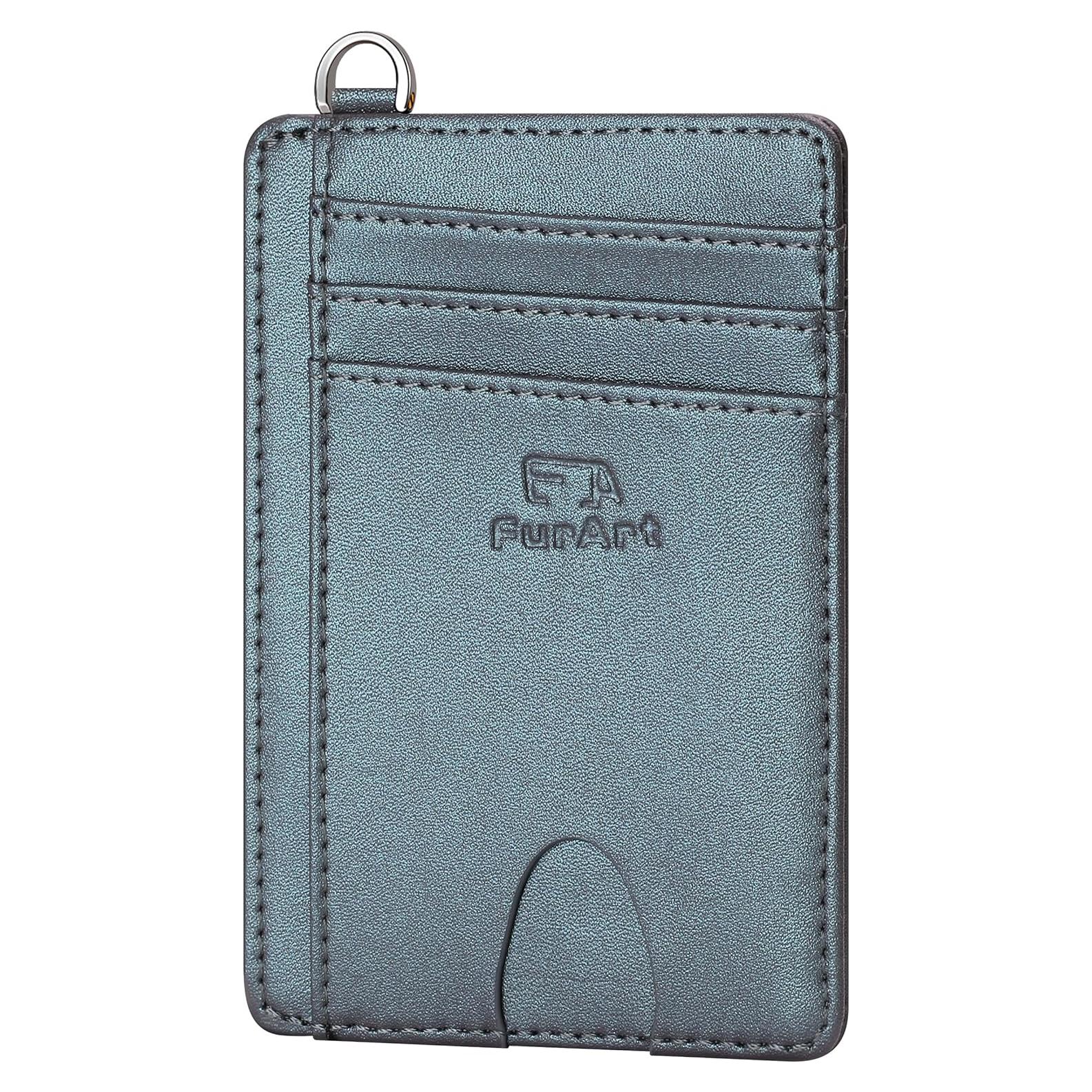 Cartera Minimalista FurArt Slim RFID para Hombres - Gris Perla