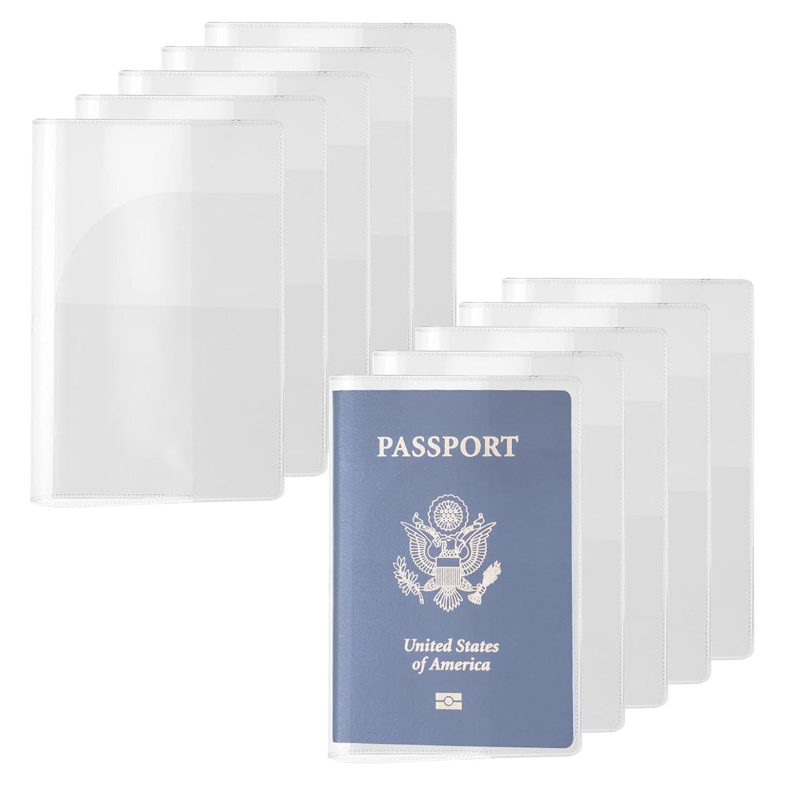 Paquete de 10 fundas de pasaporte transparentes IANFAN