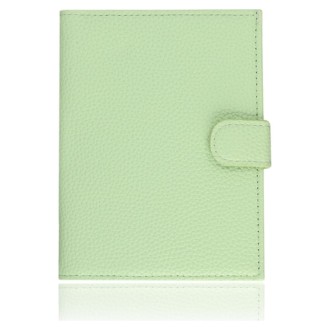 Portafolios de Pasaporte Slim OQXEJPHFN Verde Claro 15x11 cm