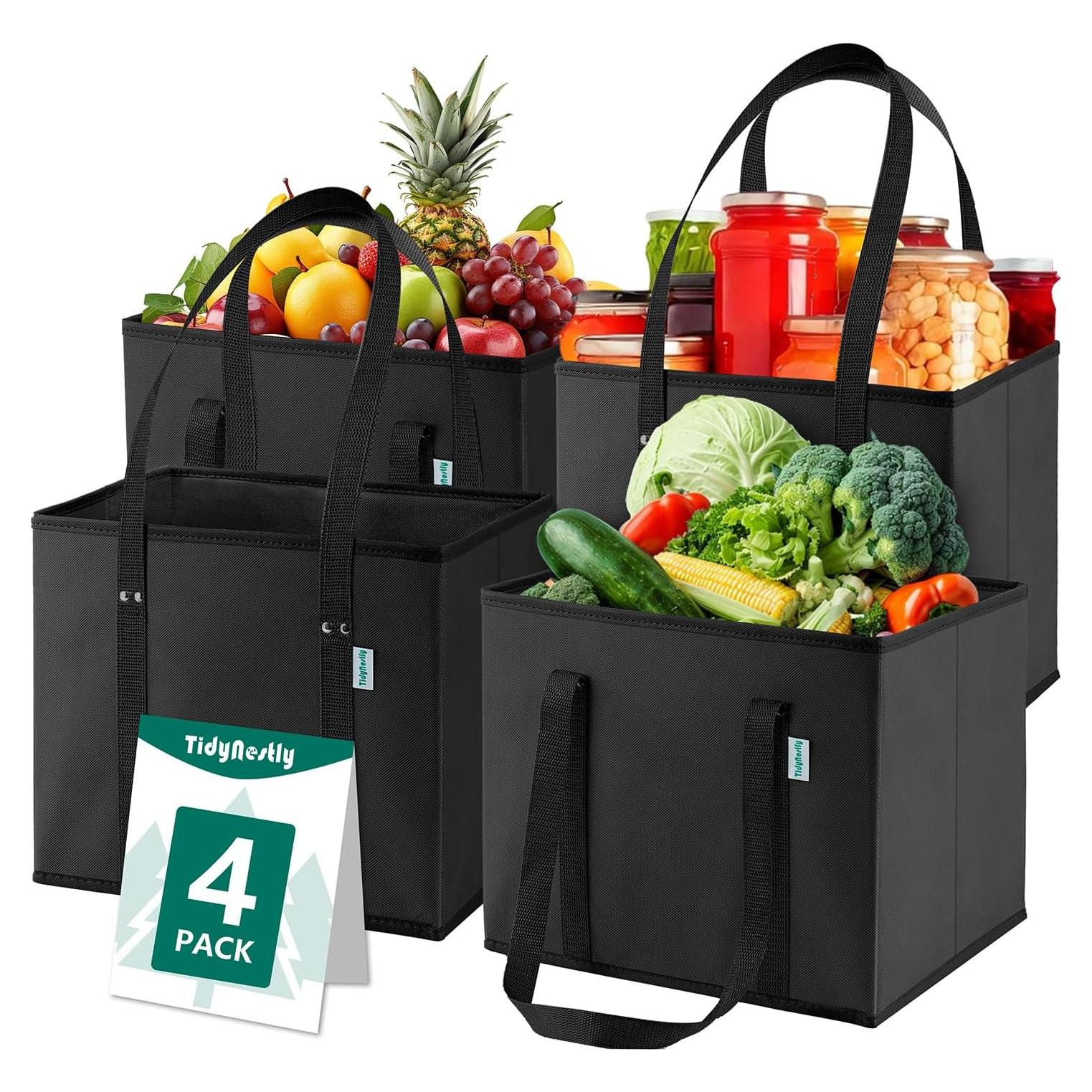 Bolsas de Compras Reutilizables TidyNestly 4 Piezas 32L