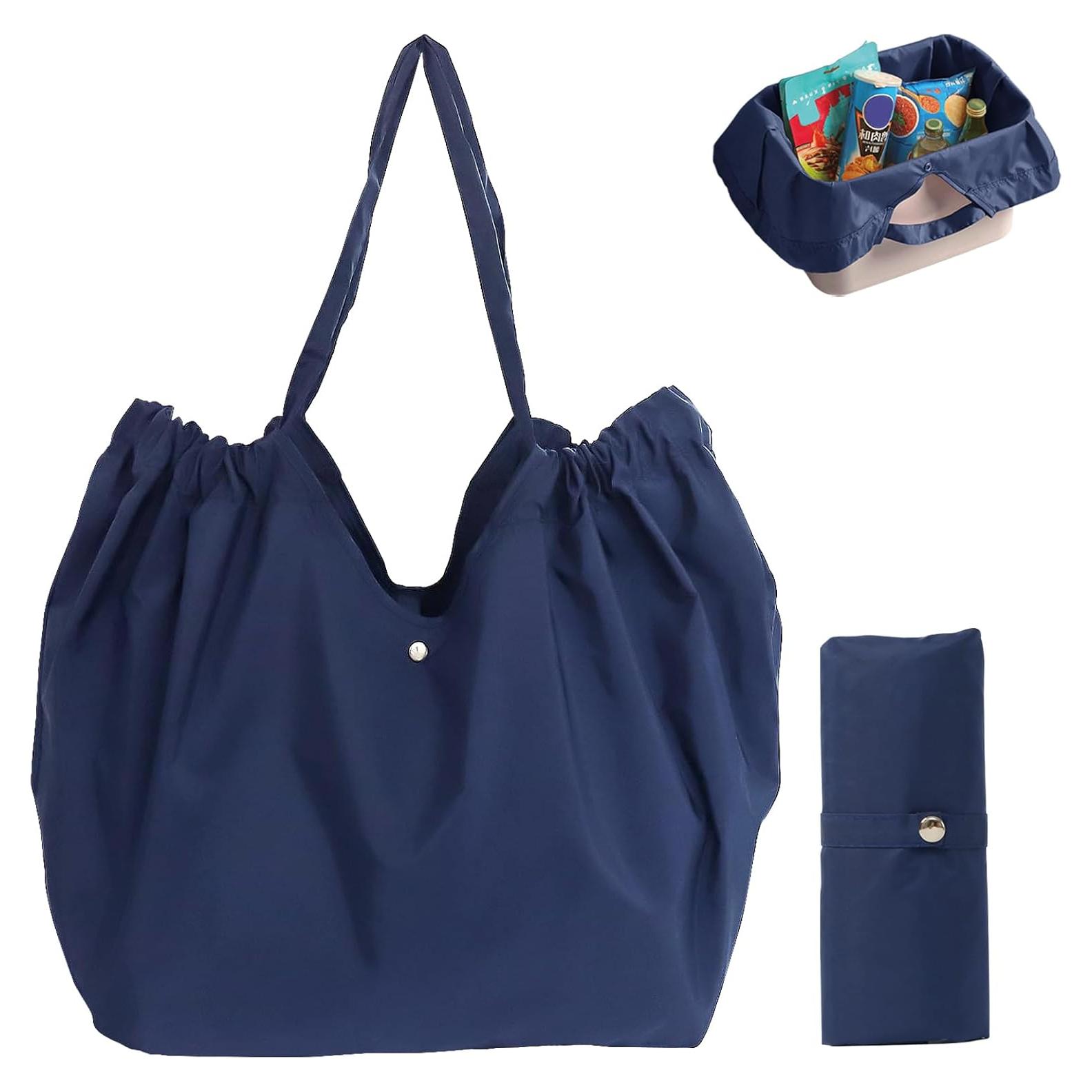 Bolsas de Compras Reutilizables Ecológicas Azul 20kg Plegables
