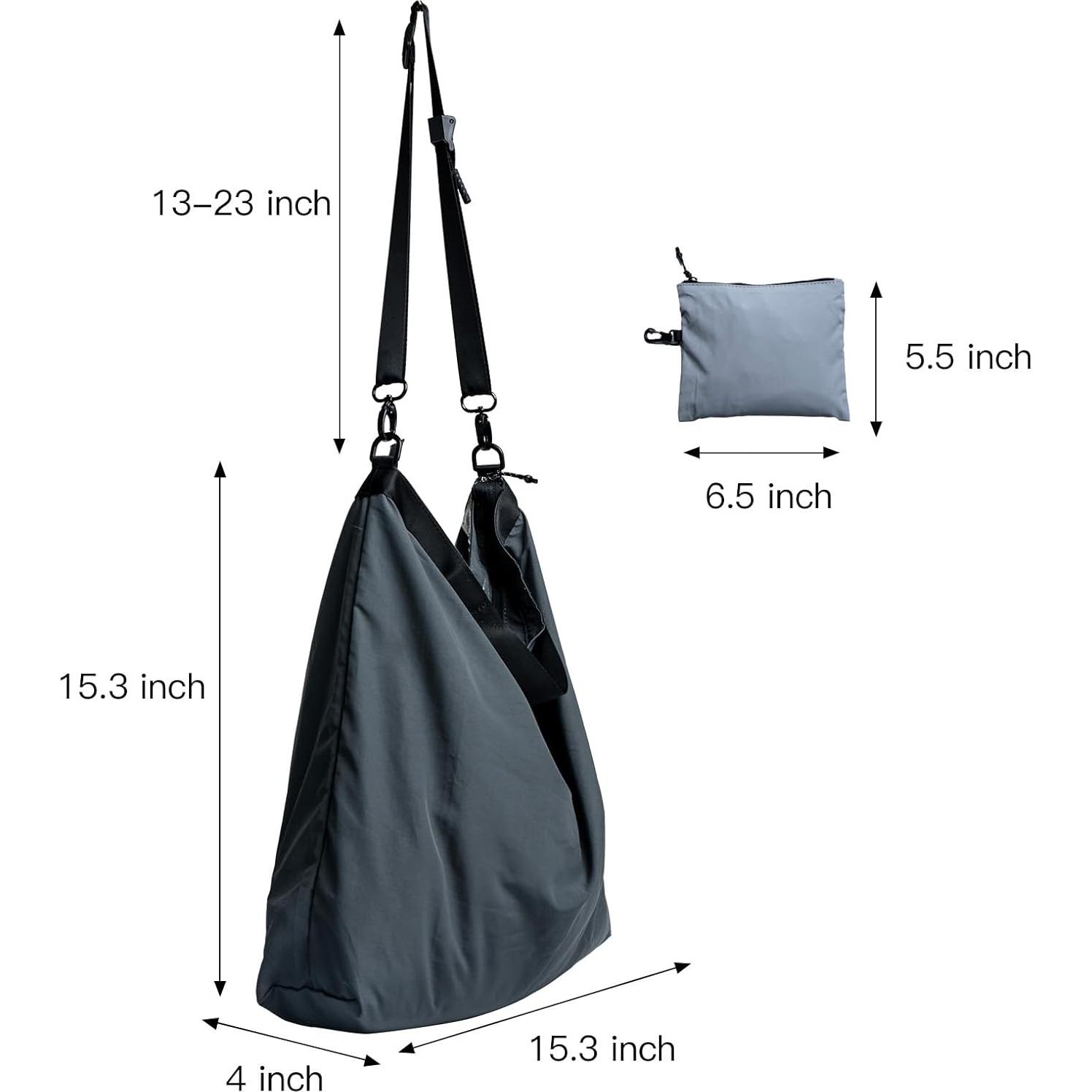 Bolsa Cruzada Plegable Fynarzel 16L Gris - Ligera y Compacta