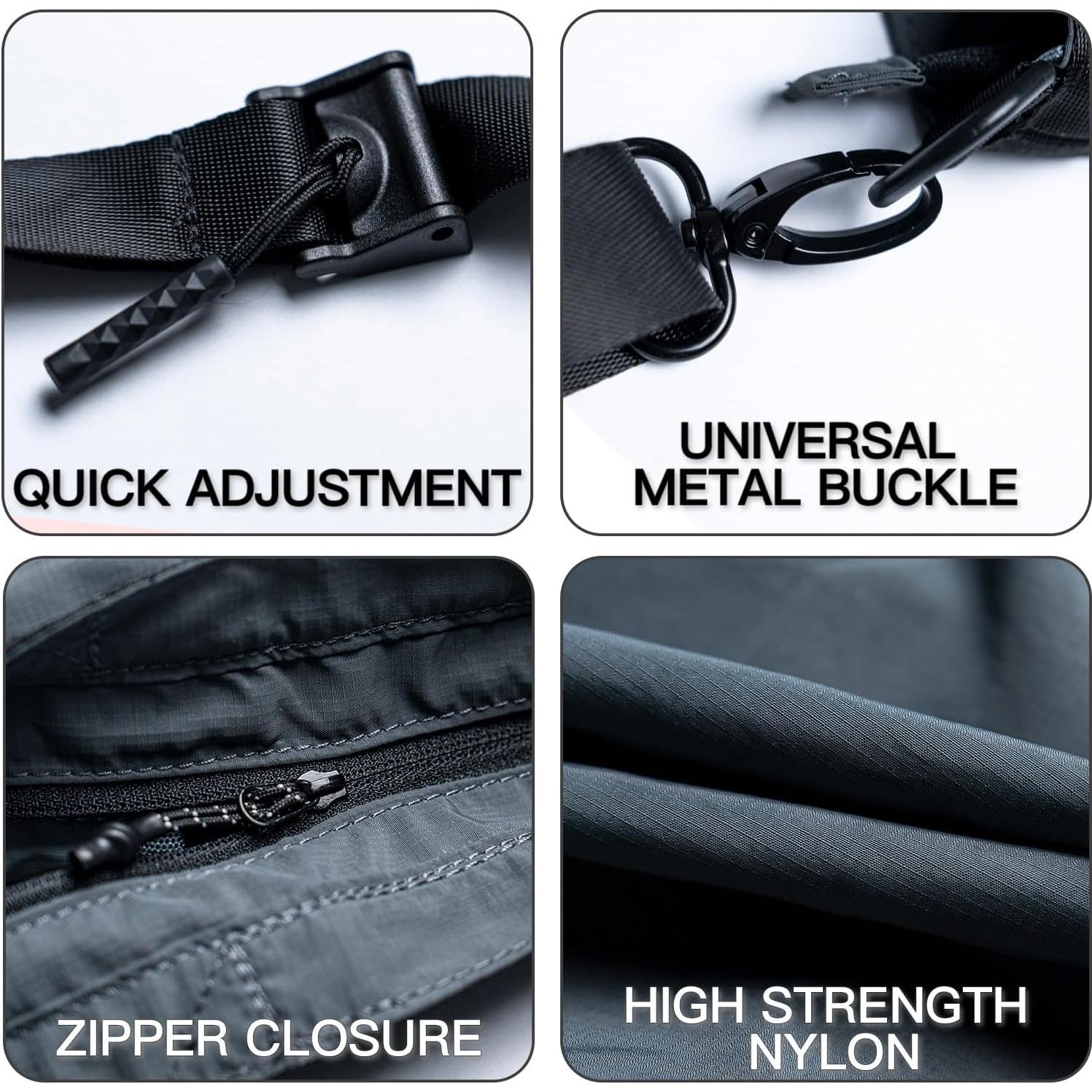 Bolsa Cruzada Plegable Fynarzel 16L Gris - Ligera y Compacta