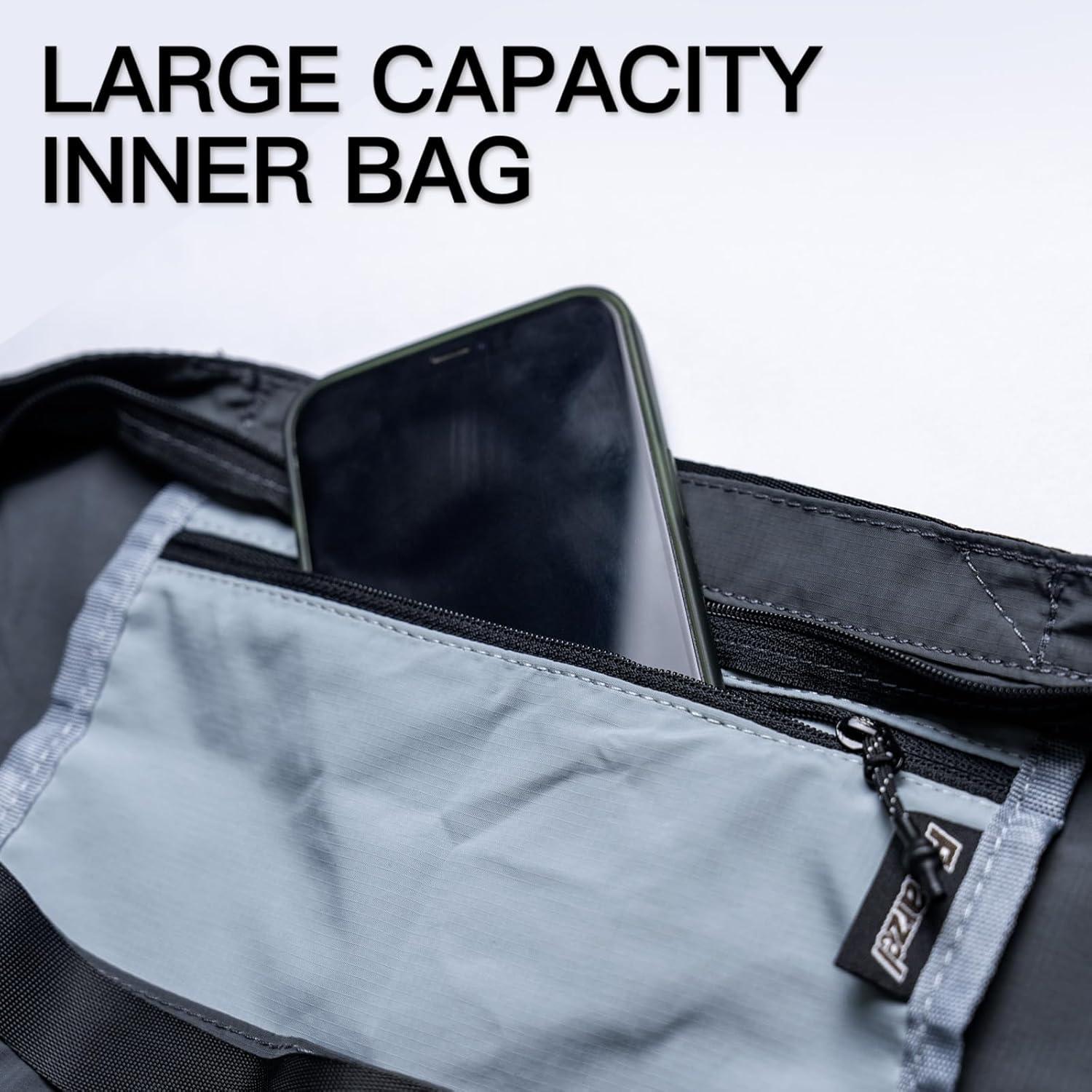 Bolsa Cruzada Plegable Fynarzel 16L Gris - Ligera y Compacta