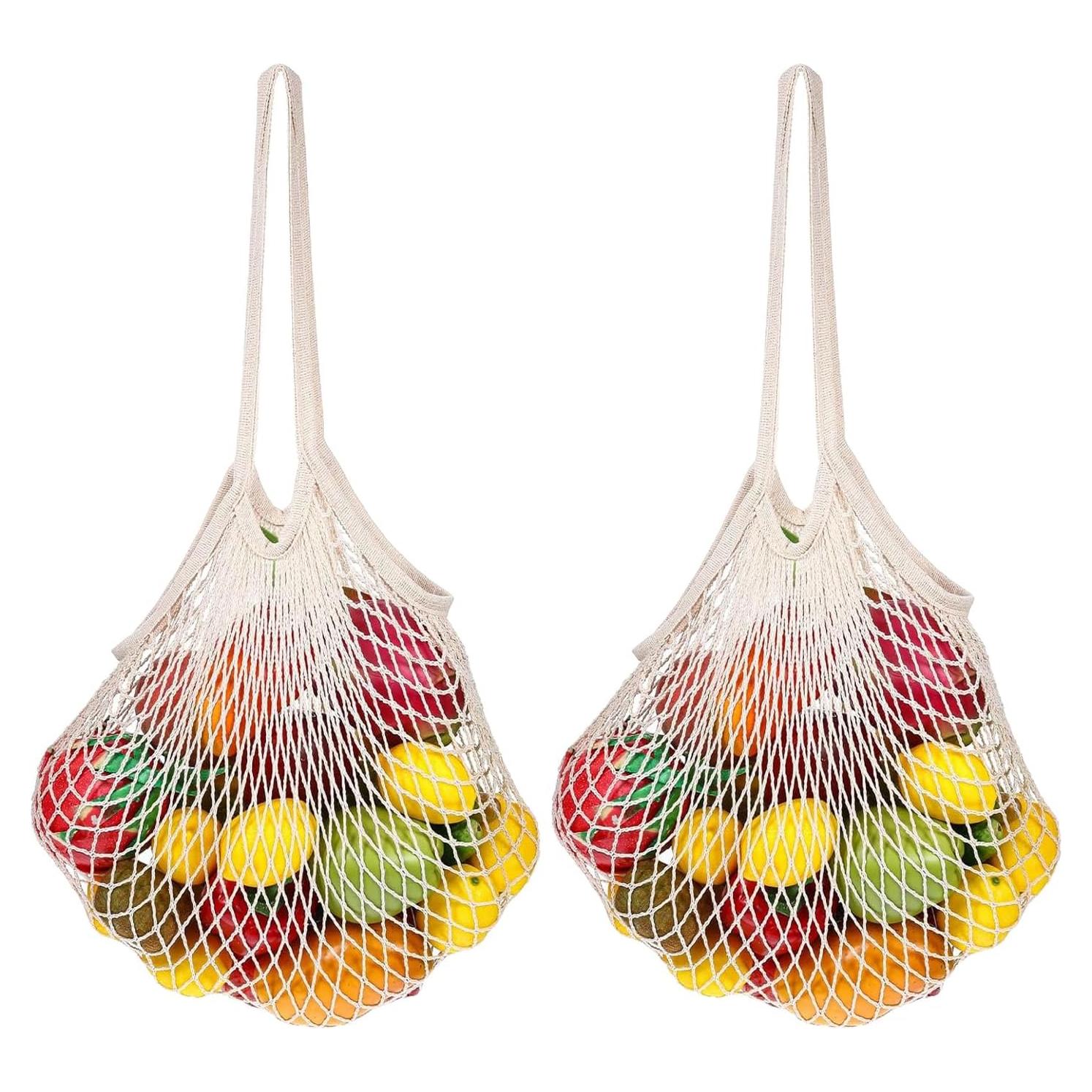 2 Bolsas de Malla Reutilizables UPSTORE 35x36cm para Compras