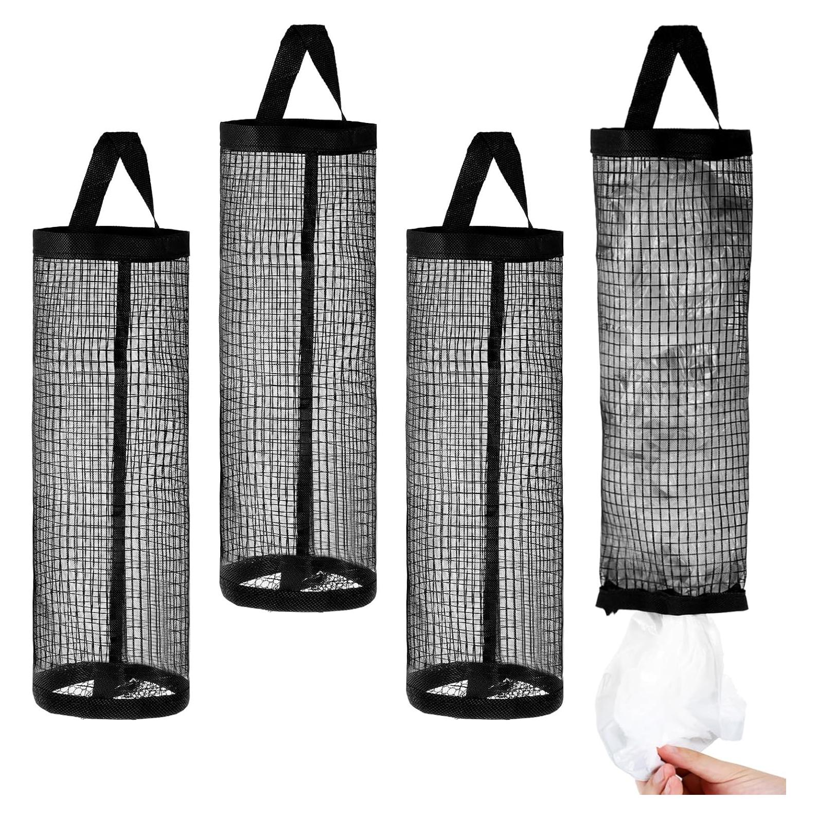 Soporte de Bolsa de Plástico 4 Pcs LXUEJIE Malla Negra 42.5x15 cm