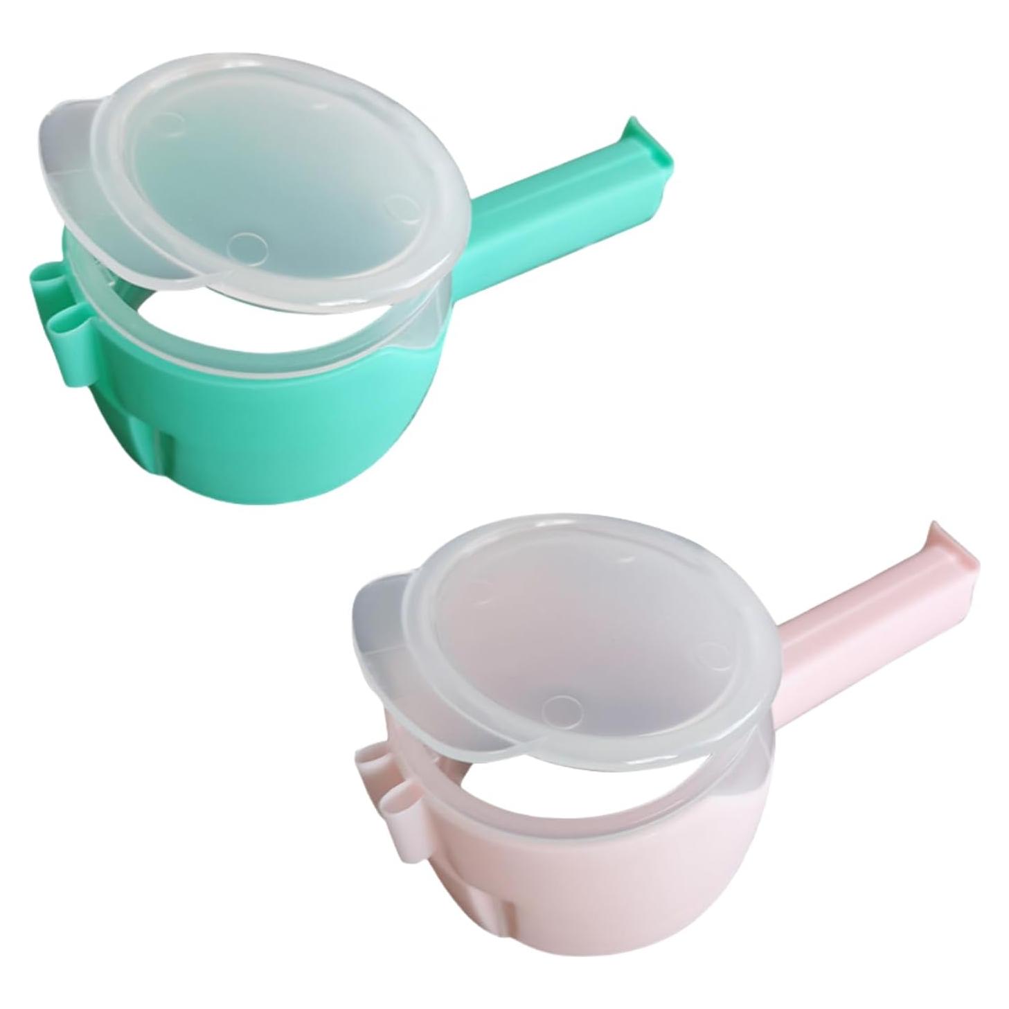 Clips de Almacenamiento de Alimentos GANPUB 2 Pcs Verde y Rosa