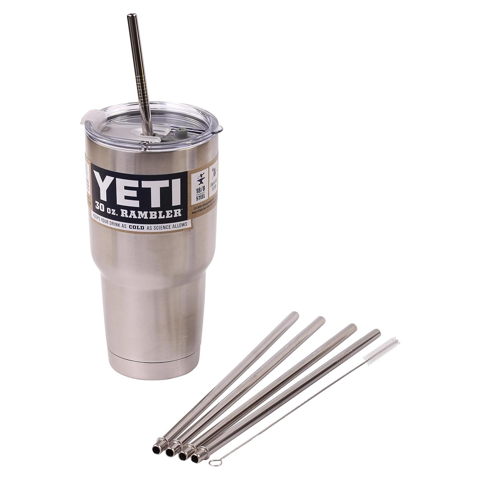 Pajitas Anchas de Acero Inoxidable CocoStraw + Tapa 30 oz