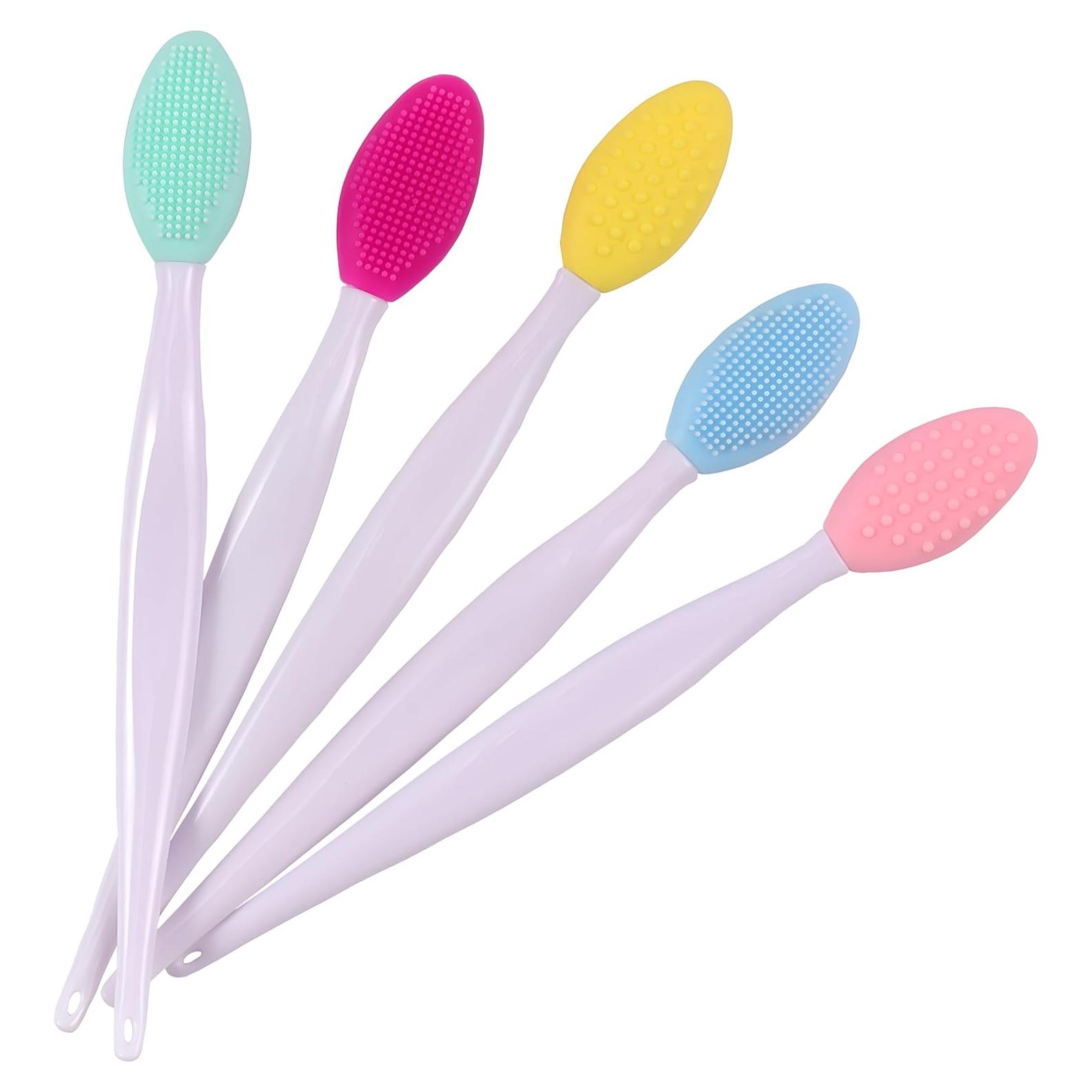 5 Cepillos Exfoliantes de Labios de Silicona Qundaoily