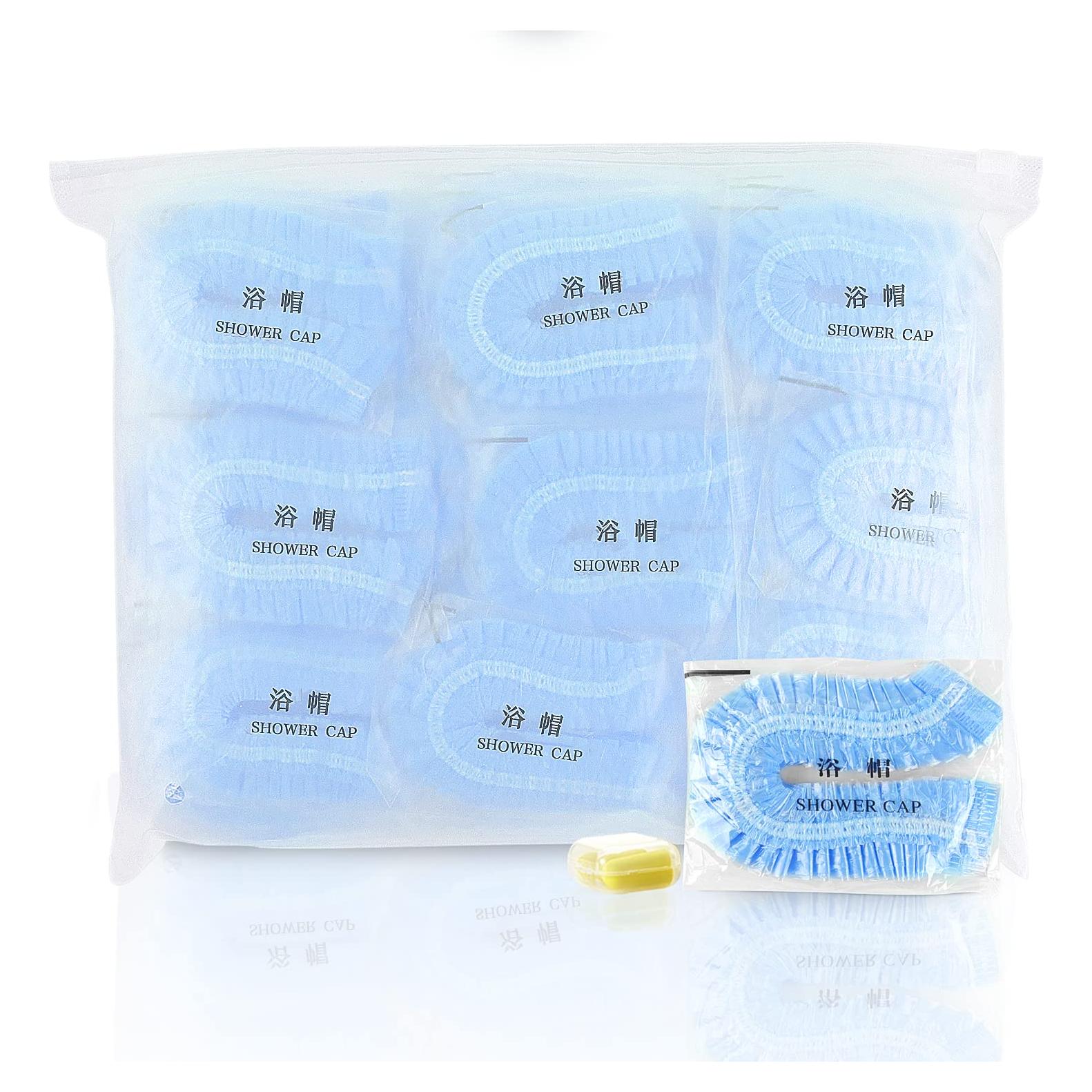 Gorros de Ducha Desechables Maltose 100 Pcs 50.3 cm Azul