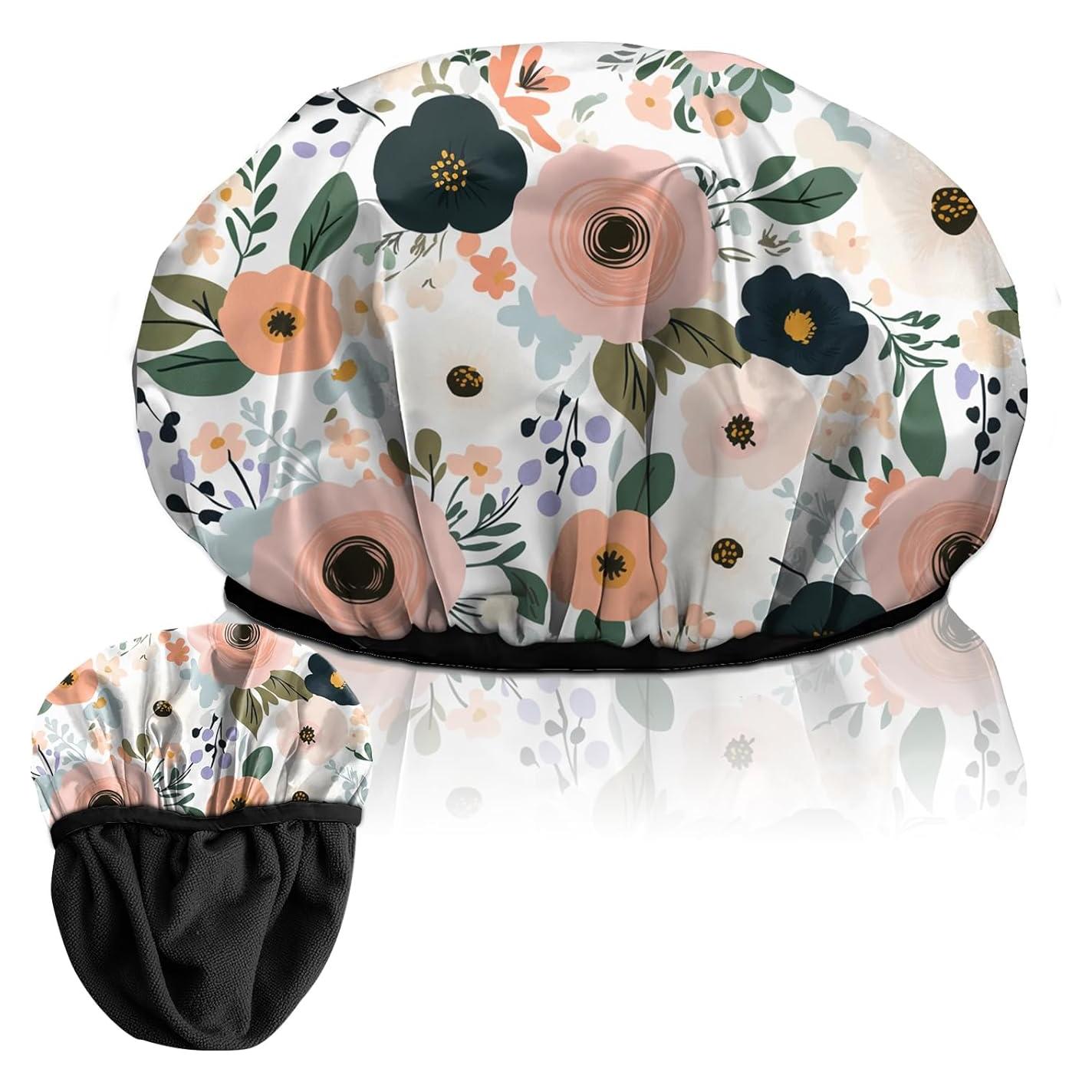 Gorro de Ducha de Toalla Deokke Triple Capa Impermeable 35 cm